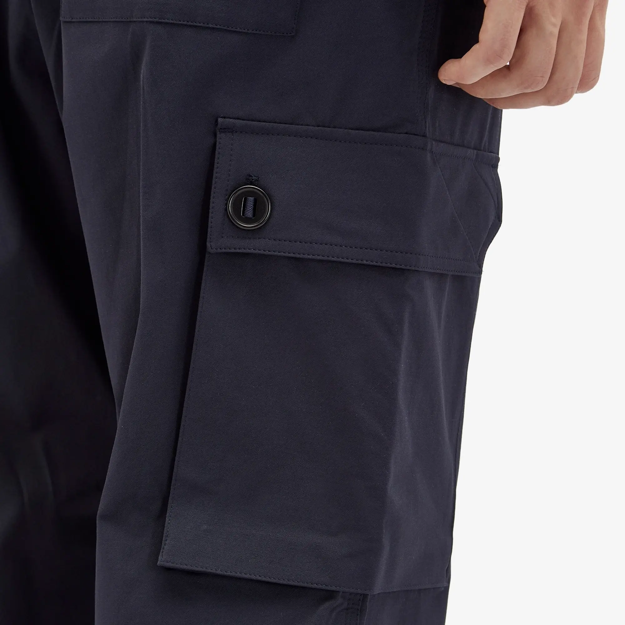 Paul Smith Men's Elastic Waist Cargo Pants Navy