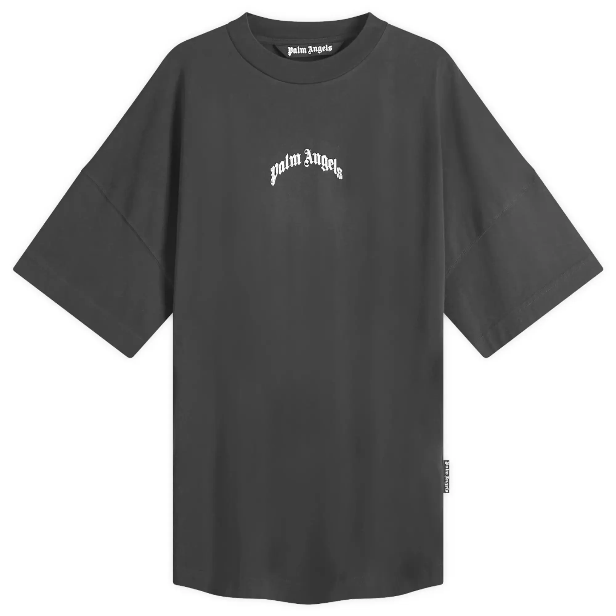 Palm Angels Men's Curved Logo T-Shirt Black