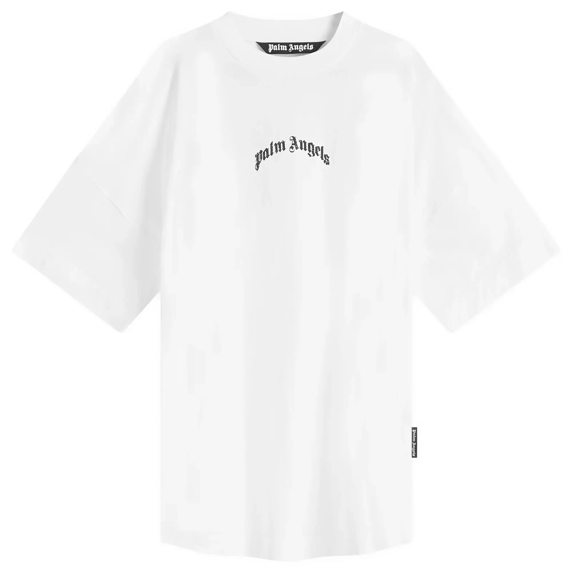 Palm Angels Men's Curved Logo T-Shirt Black