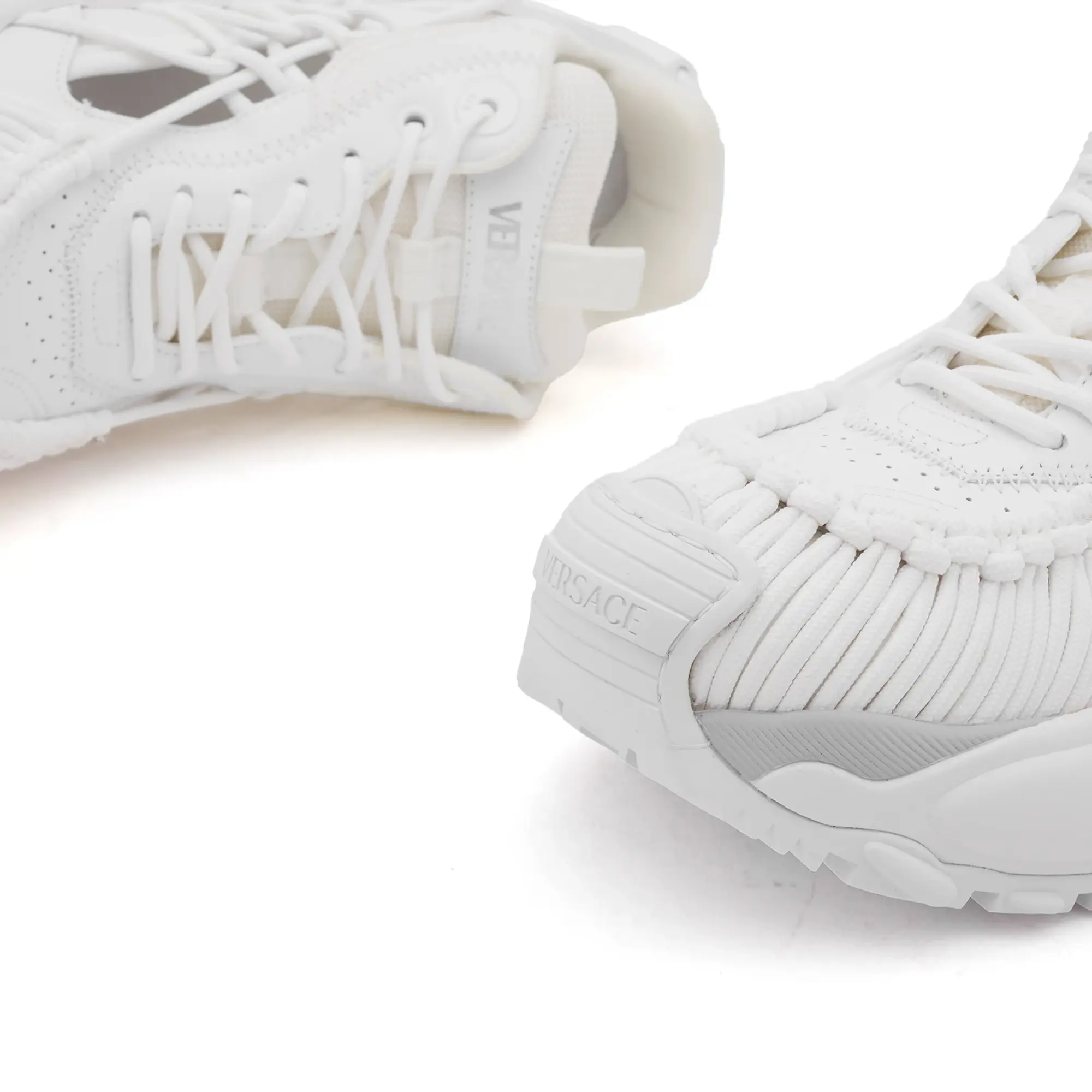 Versace Women's Mercury Leather Sneaker White