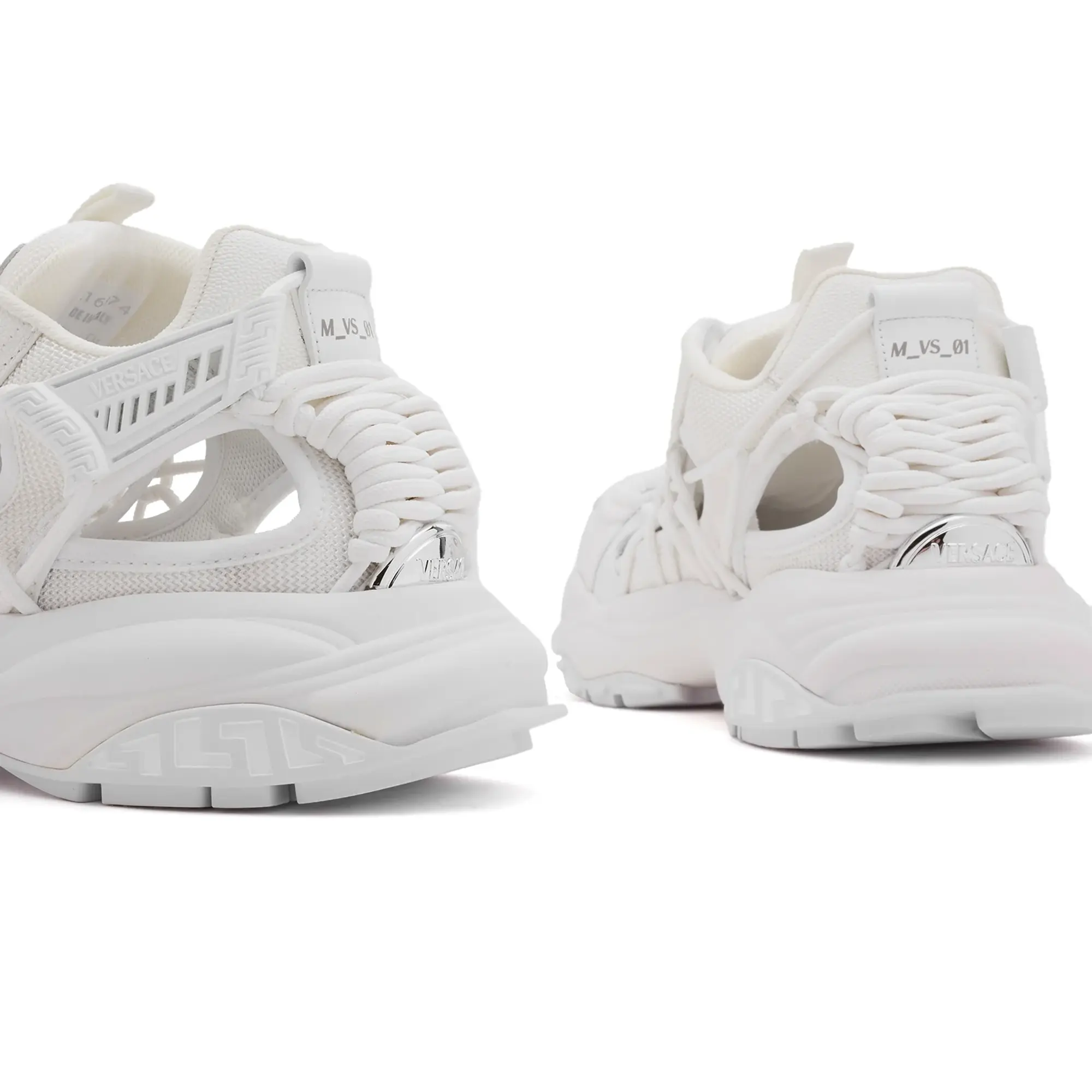 Versace Women's Mercury Leather Sneaker White
