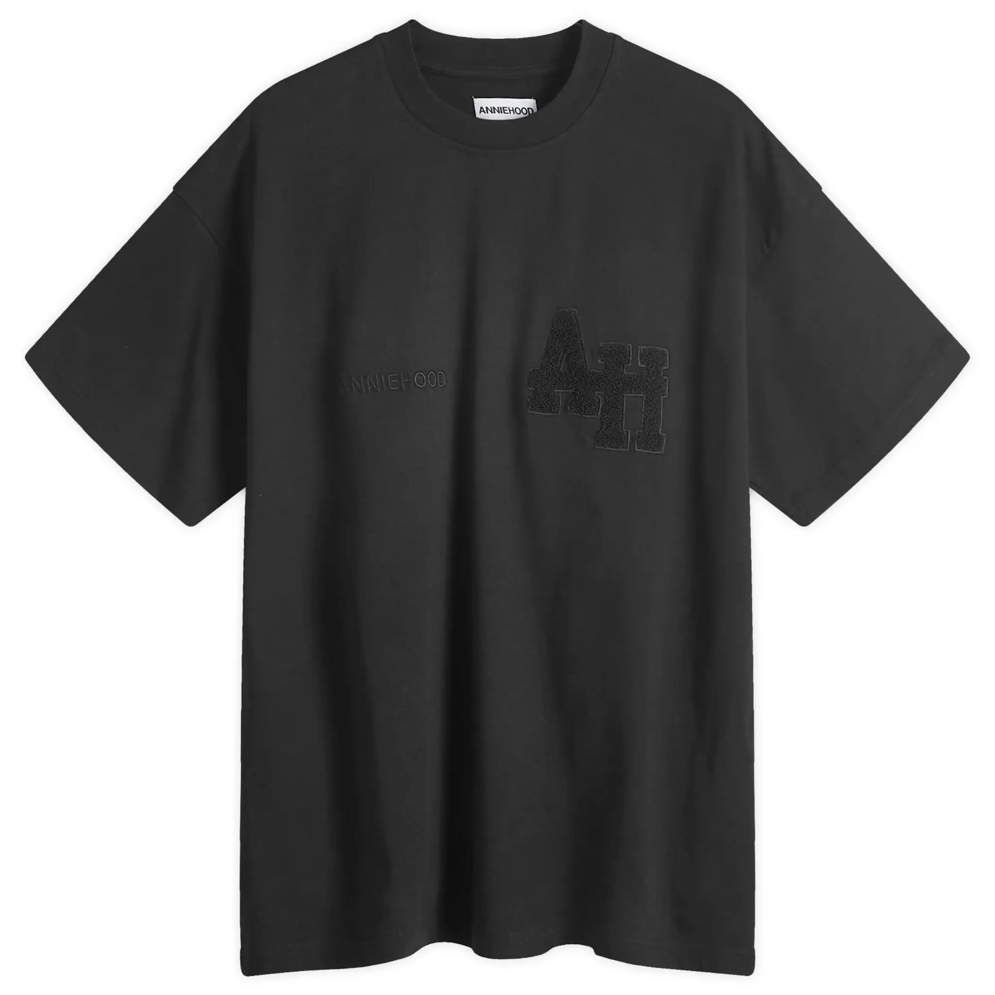 ANNIE HOOD Men's College T-Shirt Black