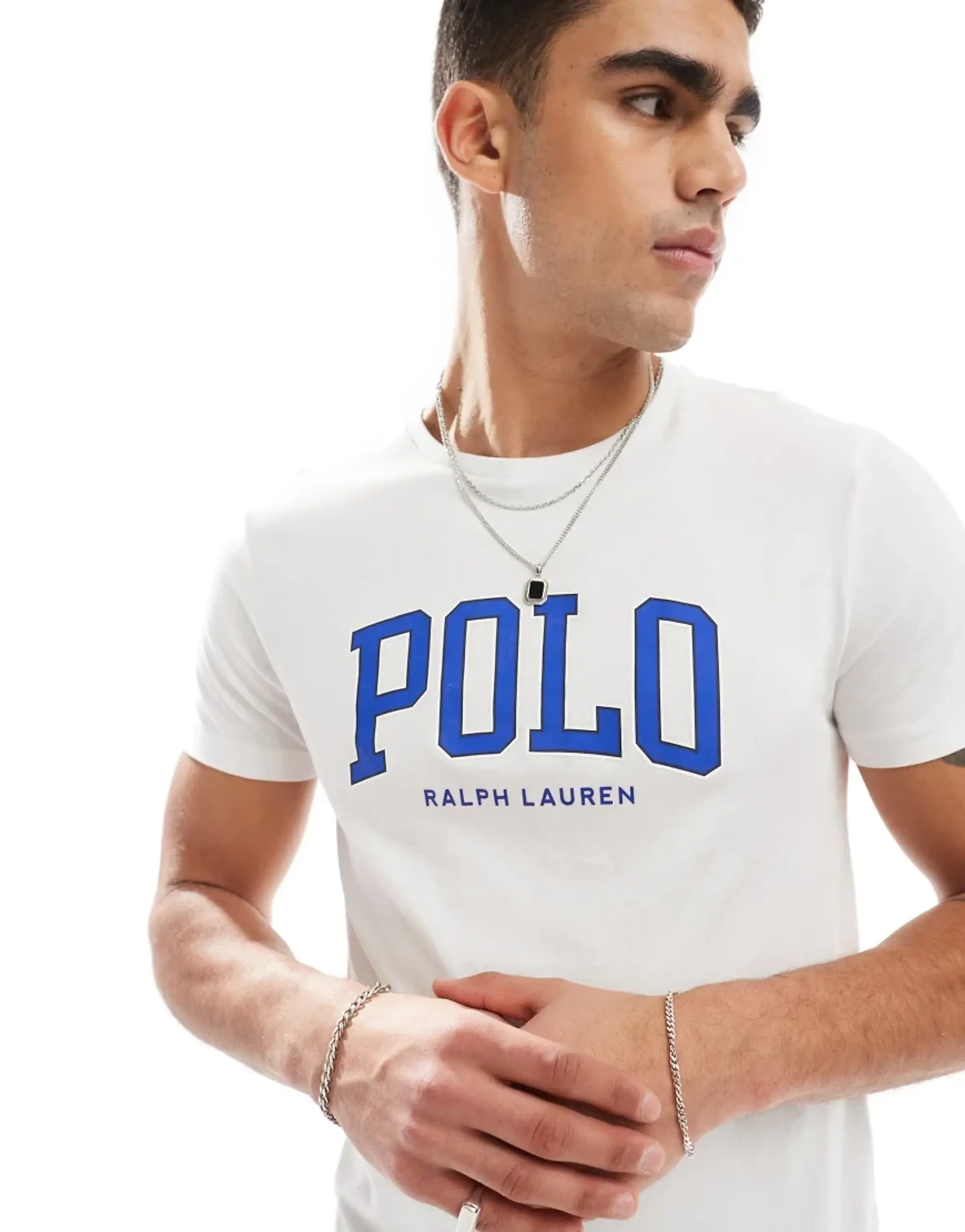 Polo Ralph Lauren Chenile Logo Applique T-Shirt In White