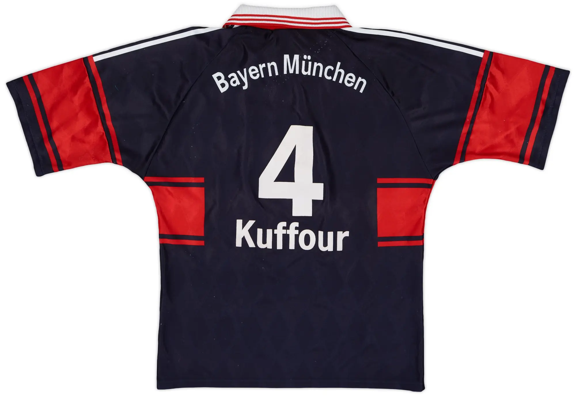 adidas 1997-99 Bayern Munich Home Shirt Kuffour #4 - 5/10 - (M)