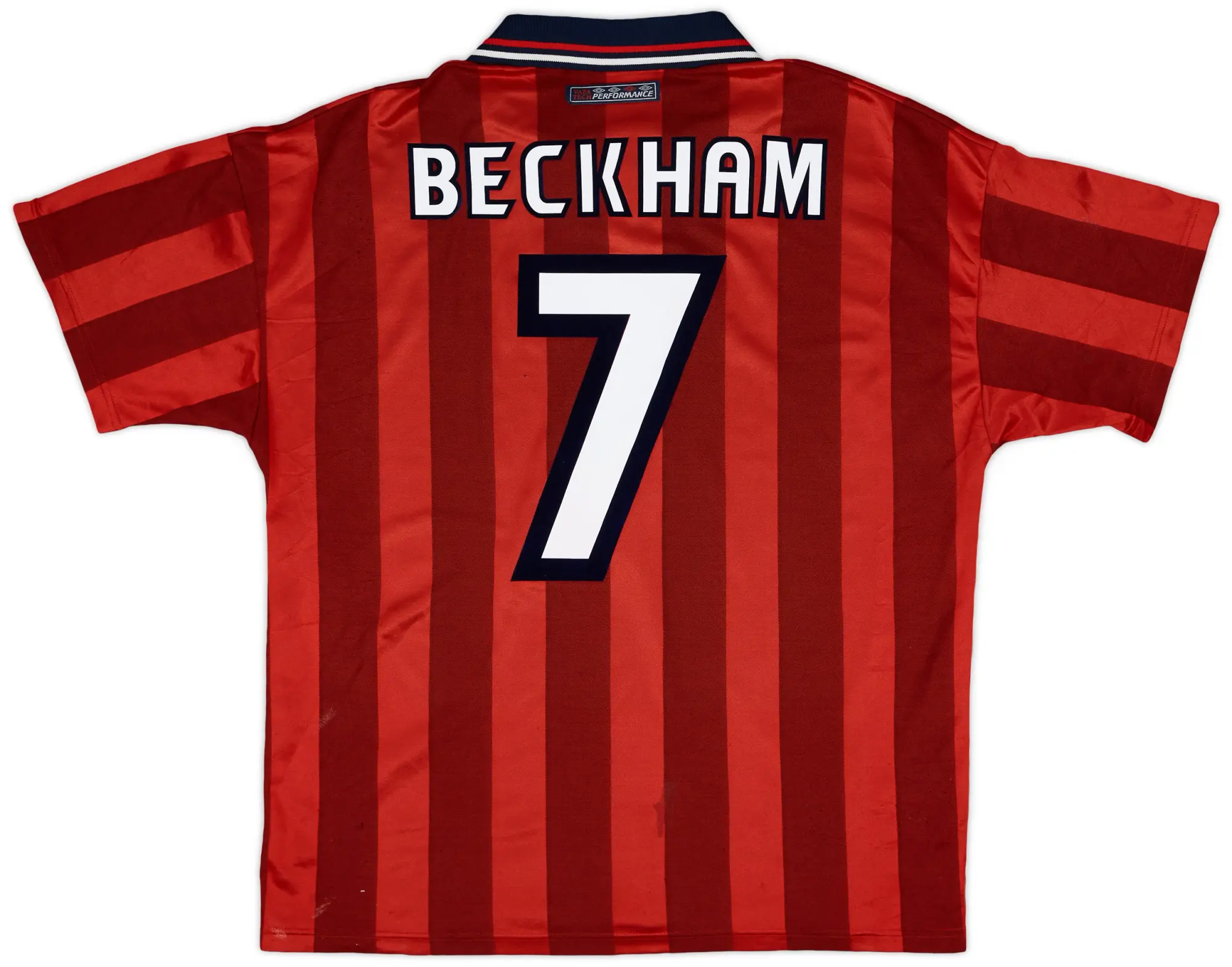 Umbro 1997-99 England Away Shirt Beckham #7 - 5/10 - (L)