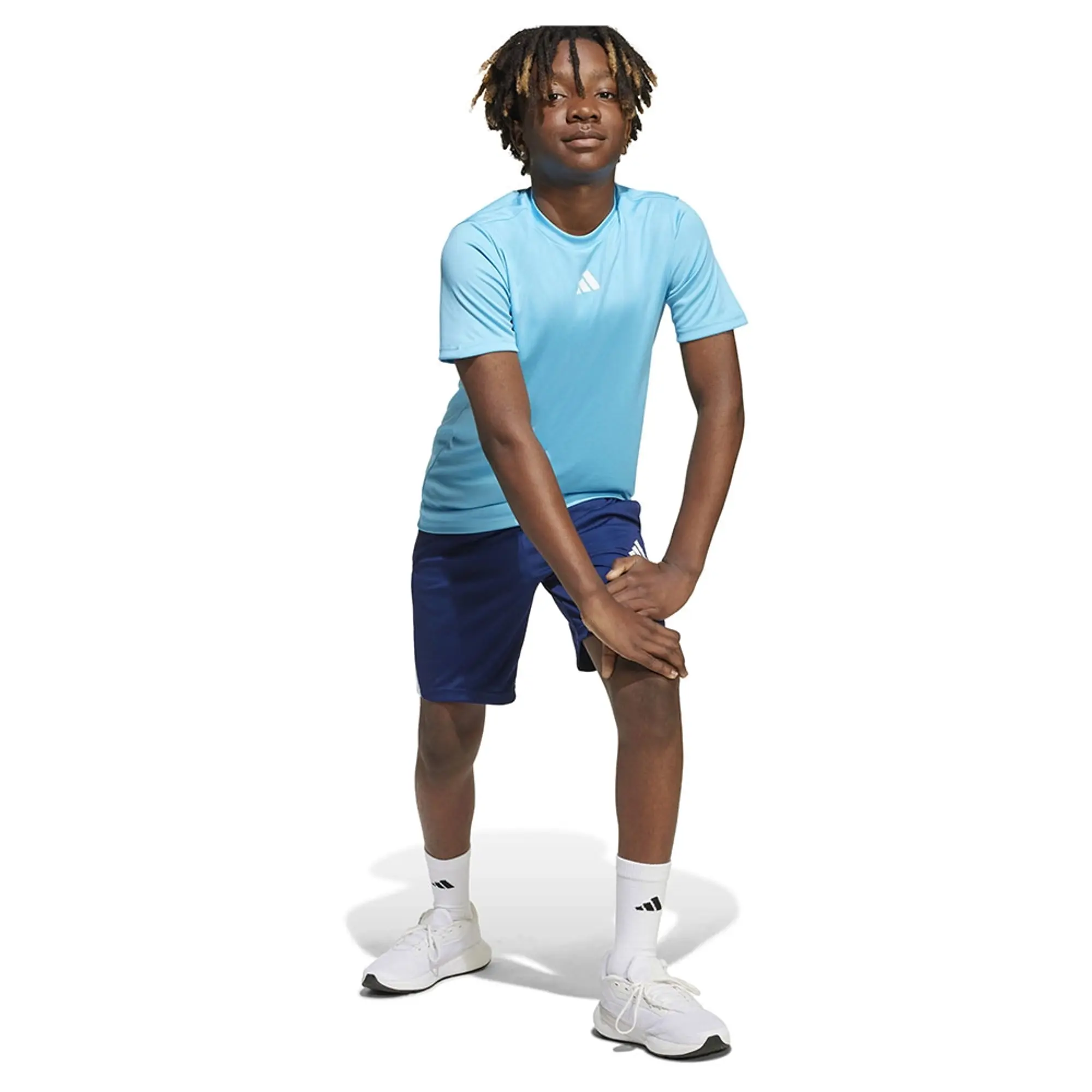 Adidas Train Essentials 3 Stripes Tee Tracksuit