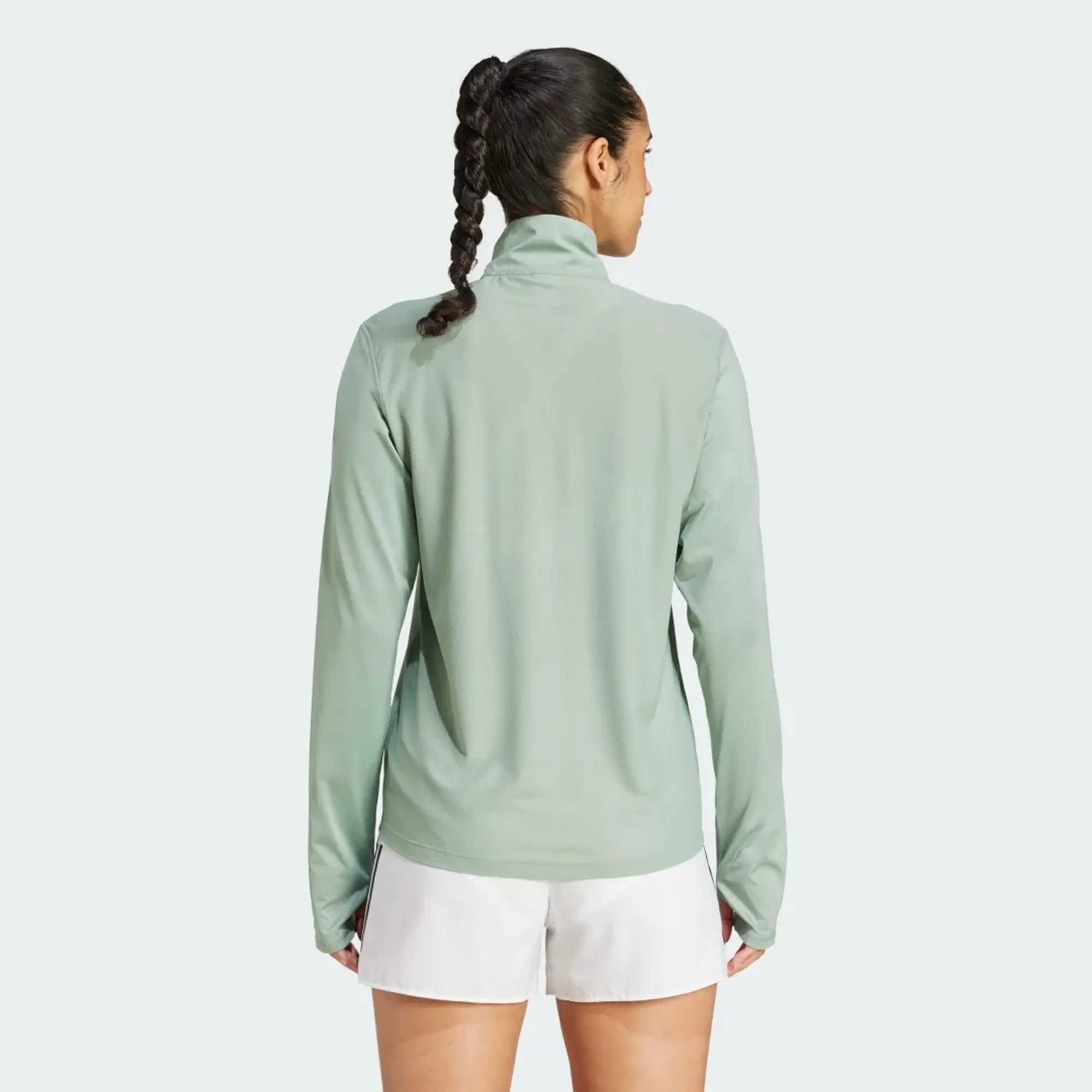 adidas The Run Half-Zip Running Top Womens - Green