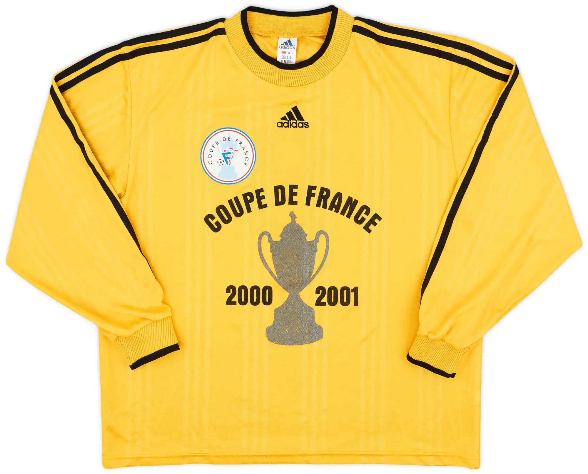 2000-01 Coupe de France adidas Template L/S Shirt #8 - 7/10 - (XL)