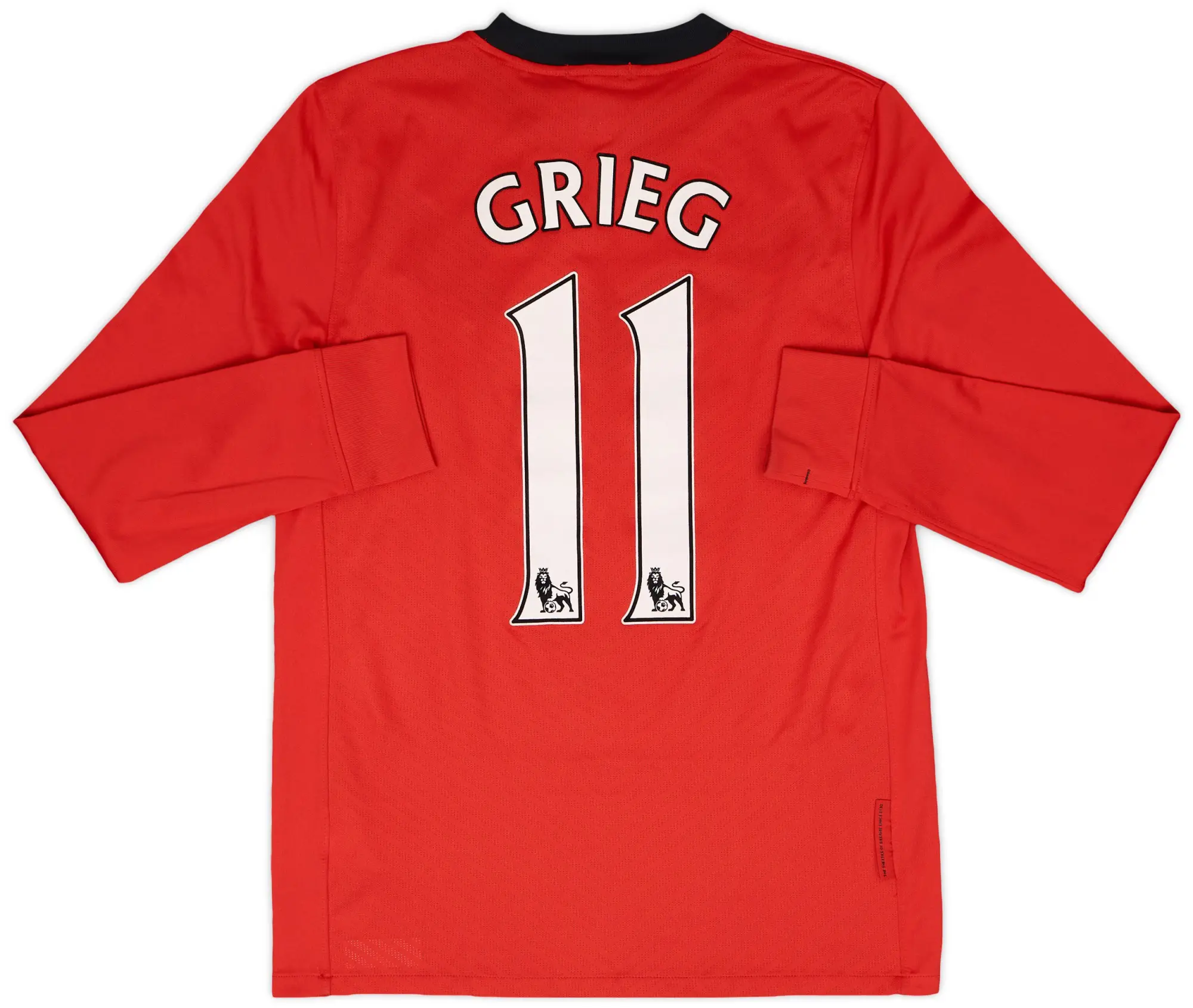 Nike 2009-10 Manchester United Signed Home L/S Shirt Grieg #11 - 8/10 - (S)