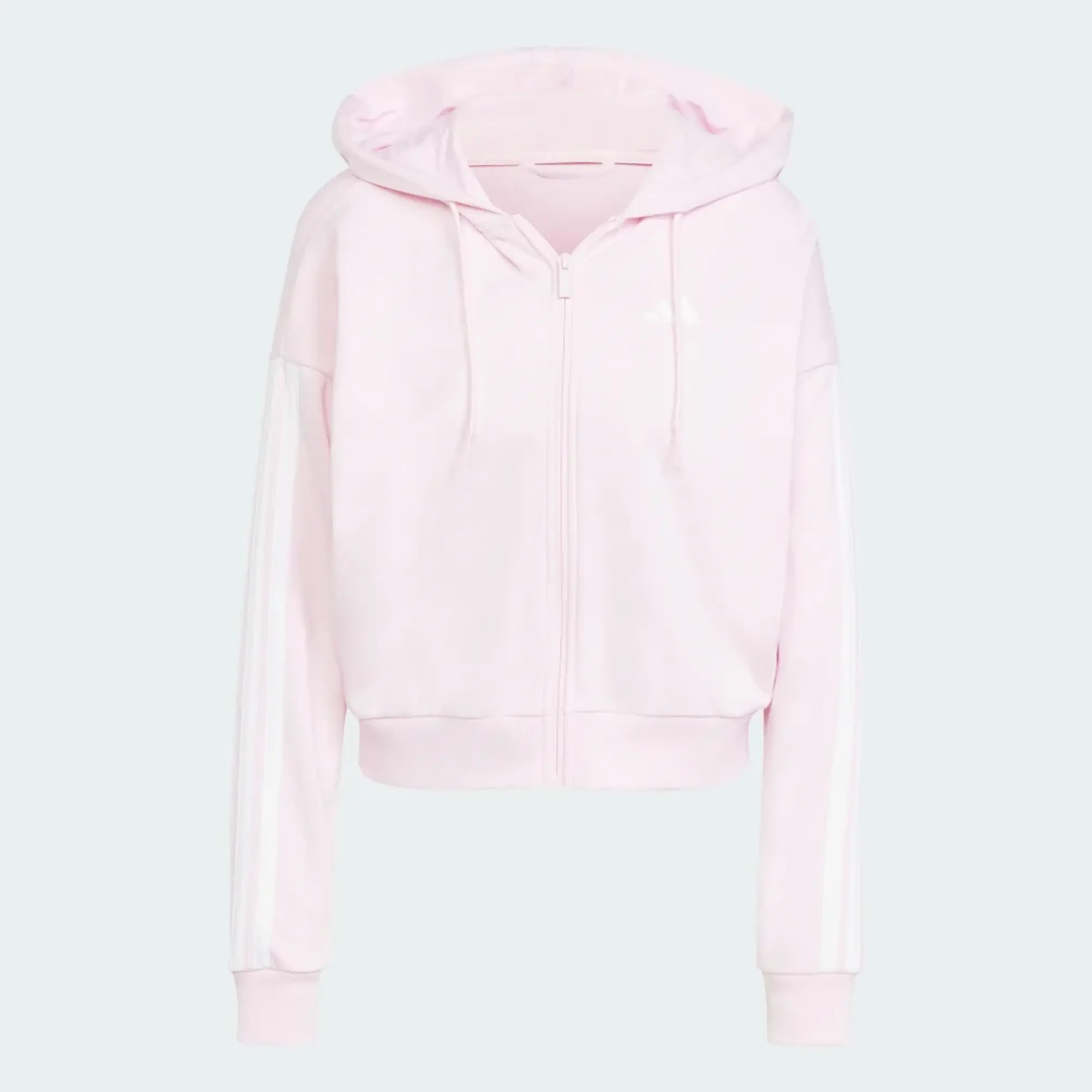 adidas Essentials 3-Stripes French Terry Full-Zip Hoodie