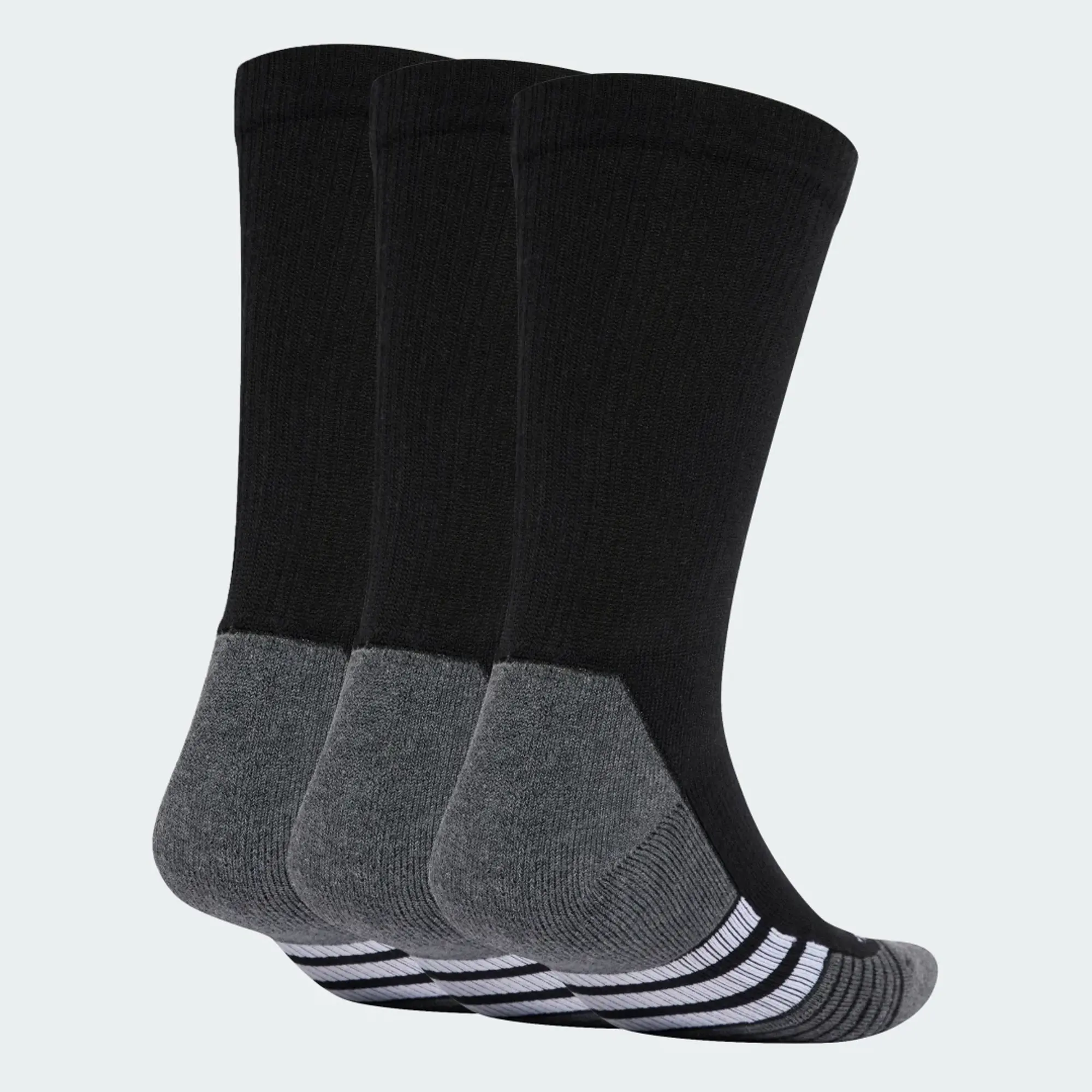 Adidas Running Crew Socks In Black And White 3 Pack