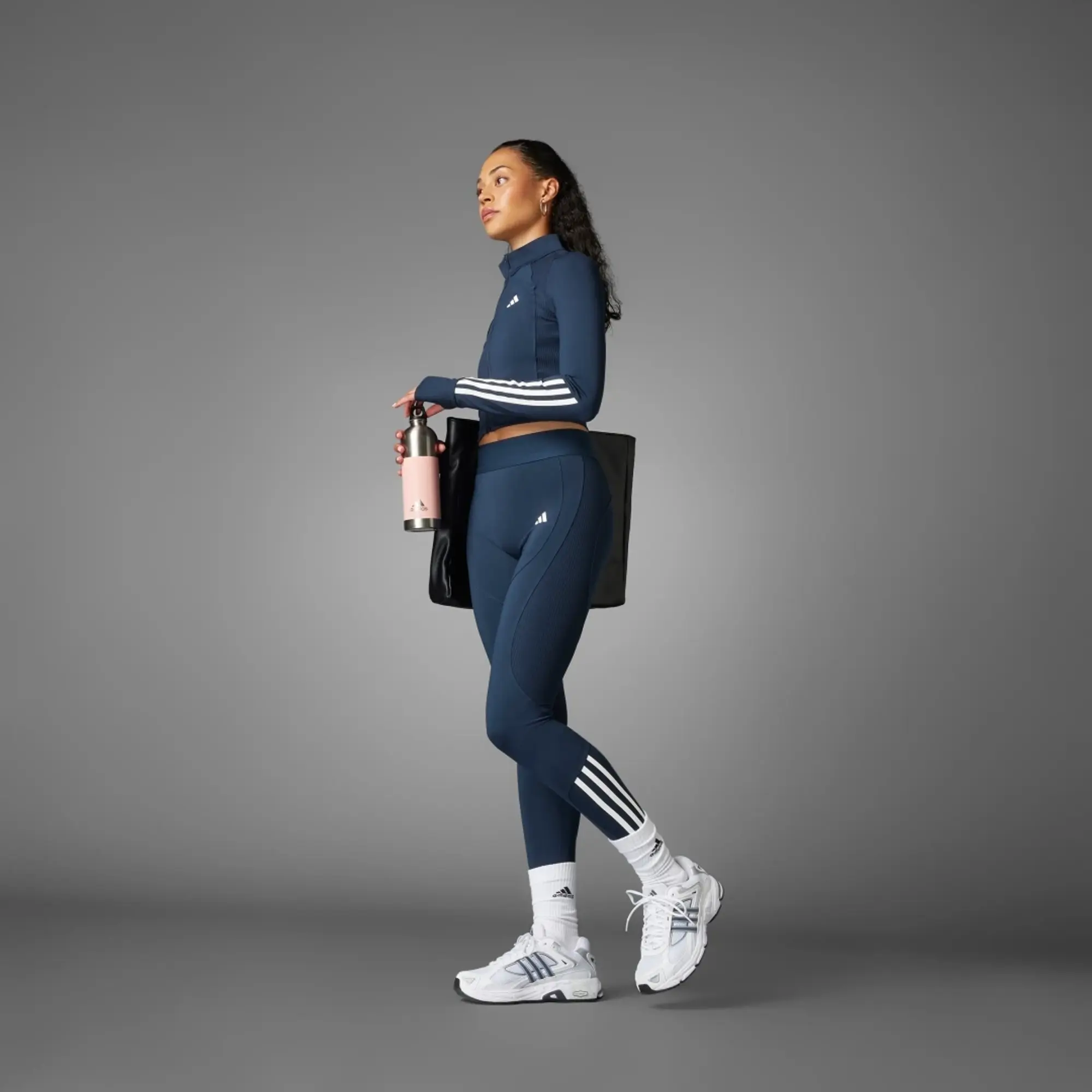 adidas Hyperglam Full-Zip Ribbed Cover-Up