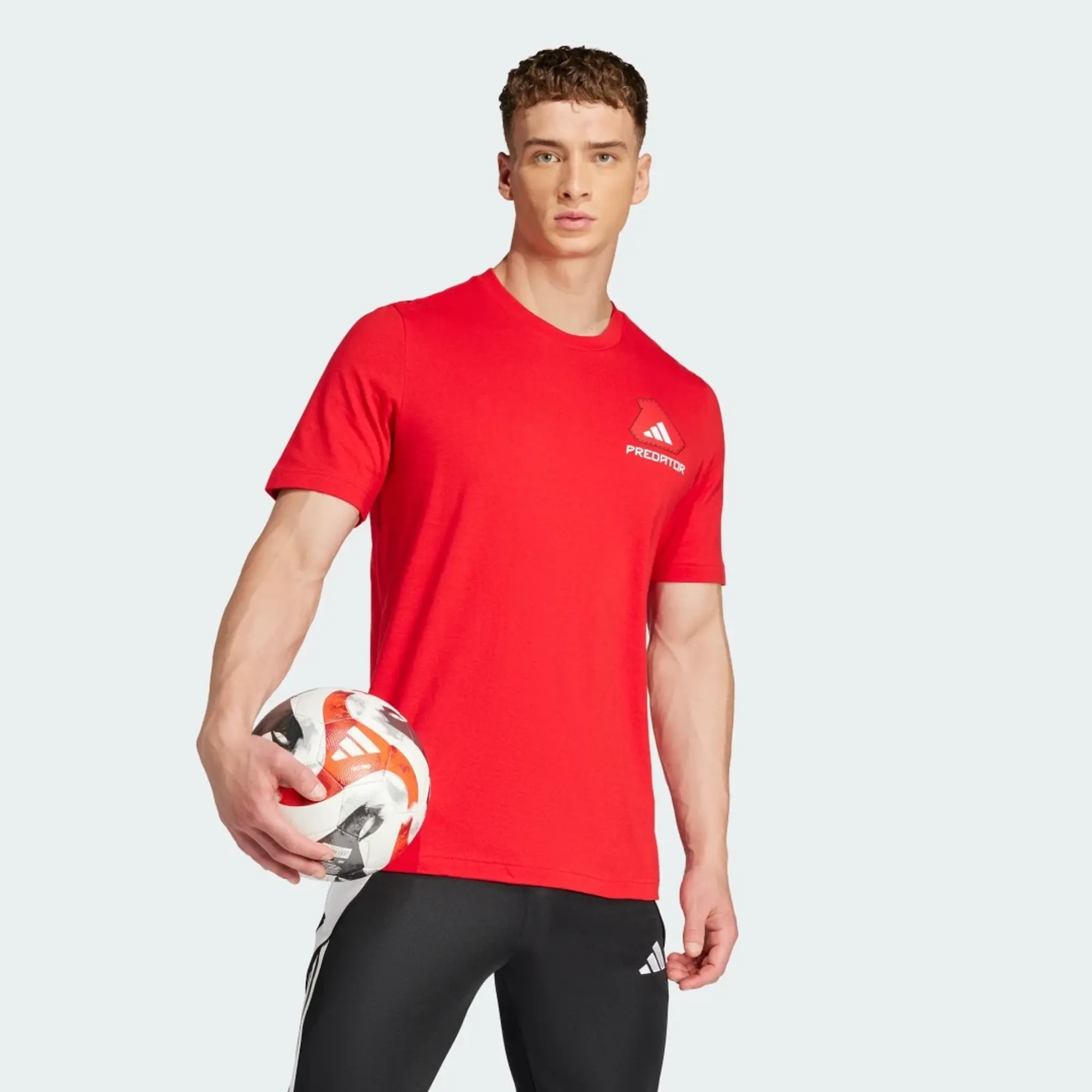 Adidas Performance Predator History Graphic Tee In Red