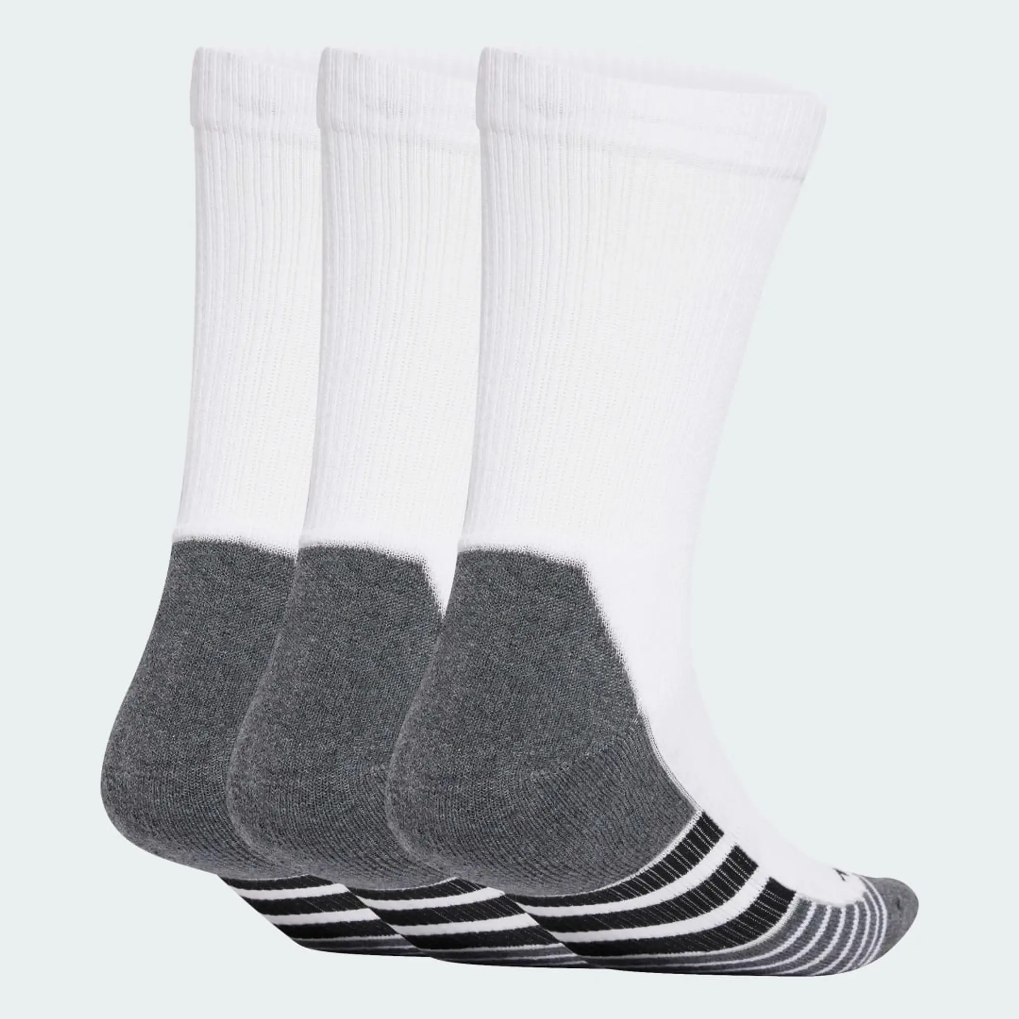 Adidas Running Crew Socks In White And Black 3 Pack