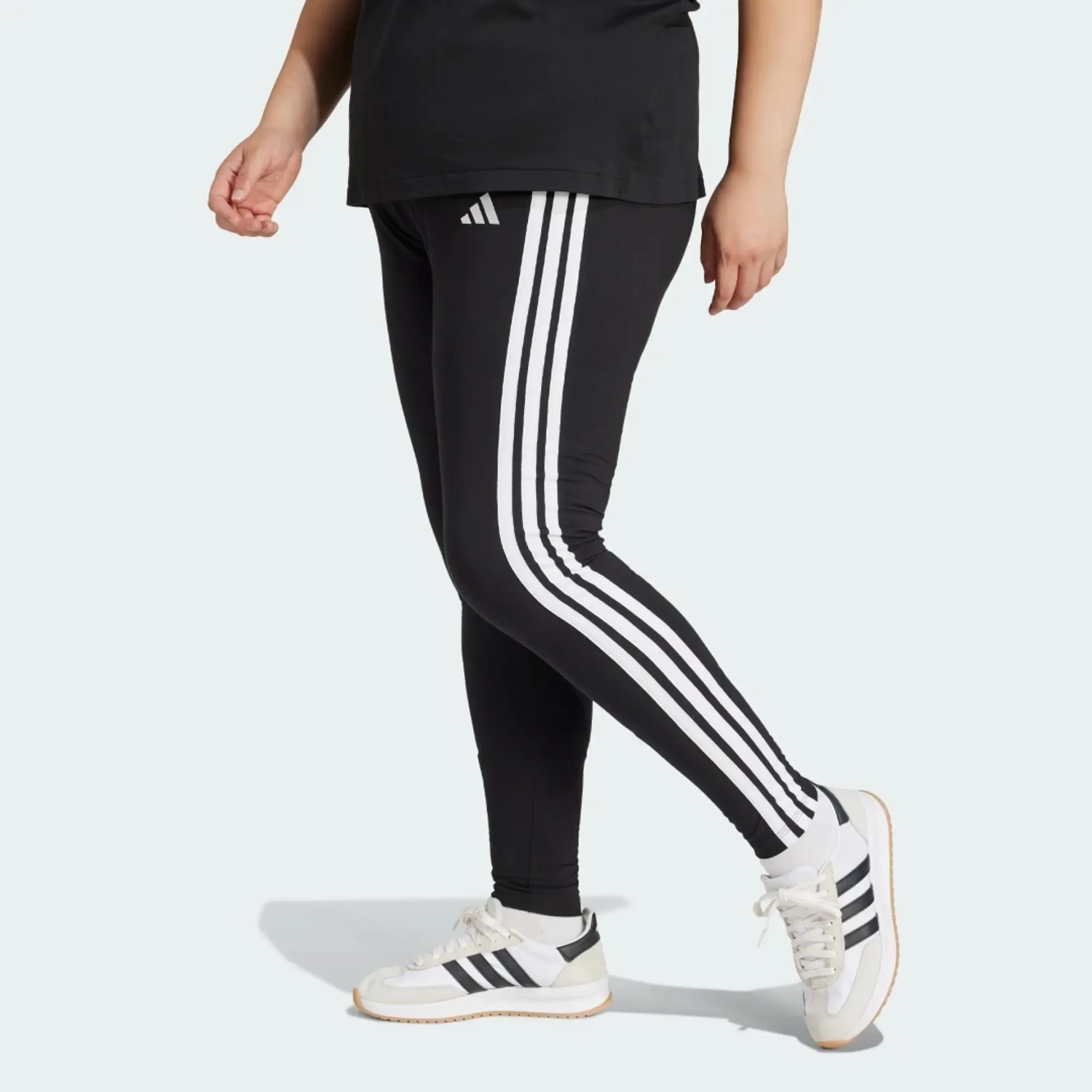 adidas Women Essentials 3 Stripes Cotton Leggings Plus Size