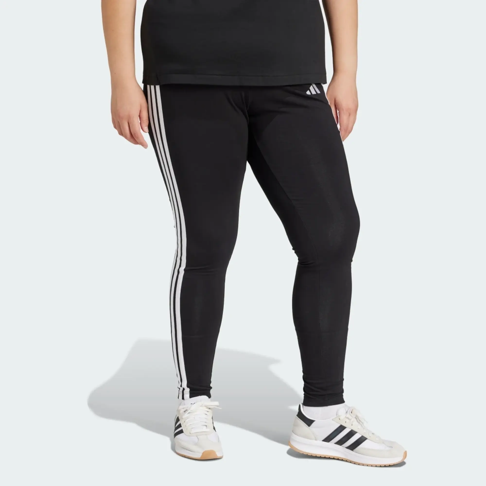 adidas Women Essentials 3 Stripes Cotton Leggings Plus Size