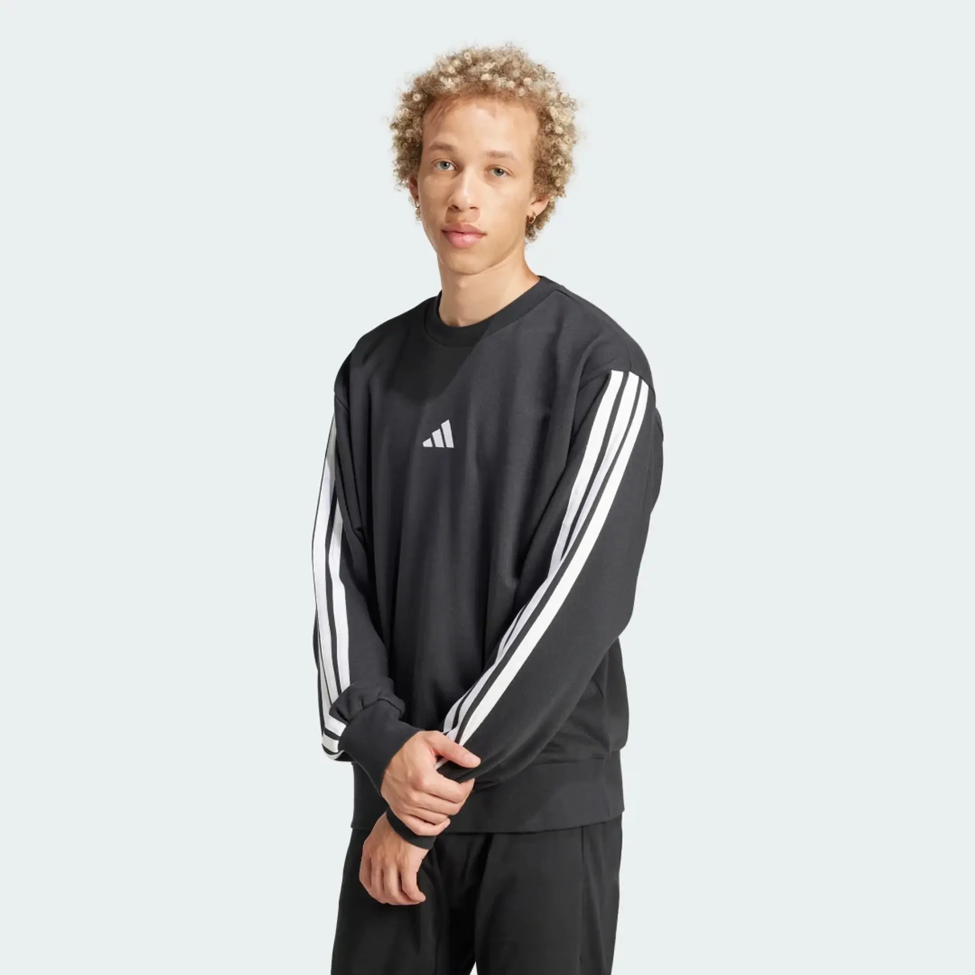 adidas Men Essentials 3 Stripes French Terry Sweatshirt