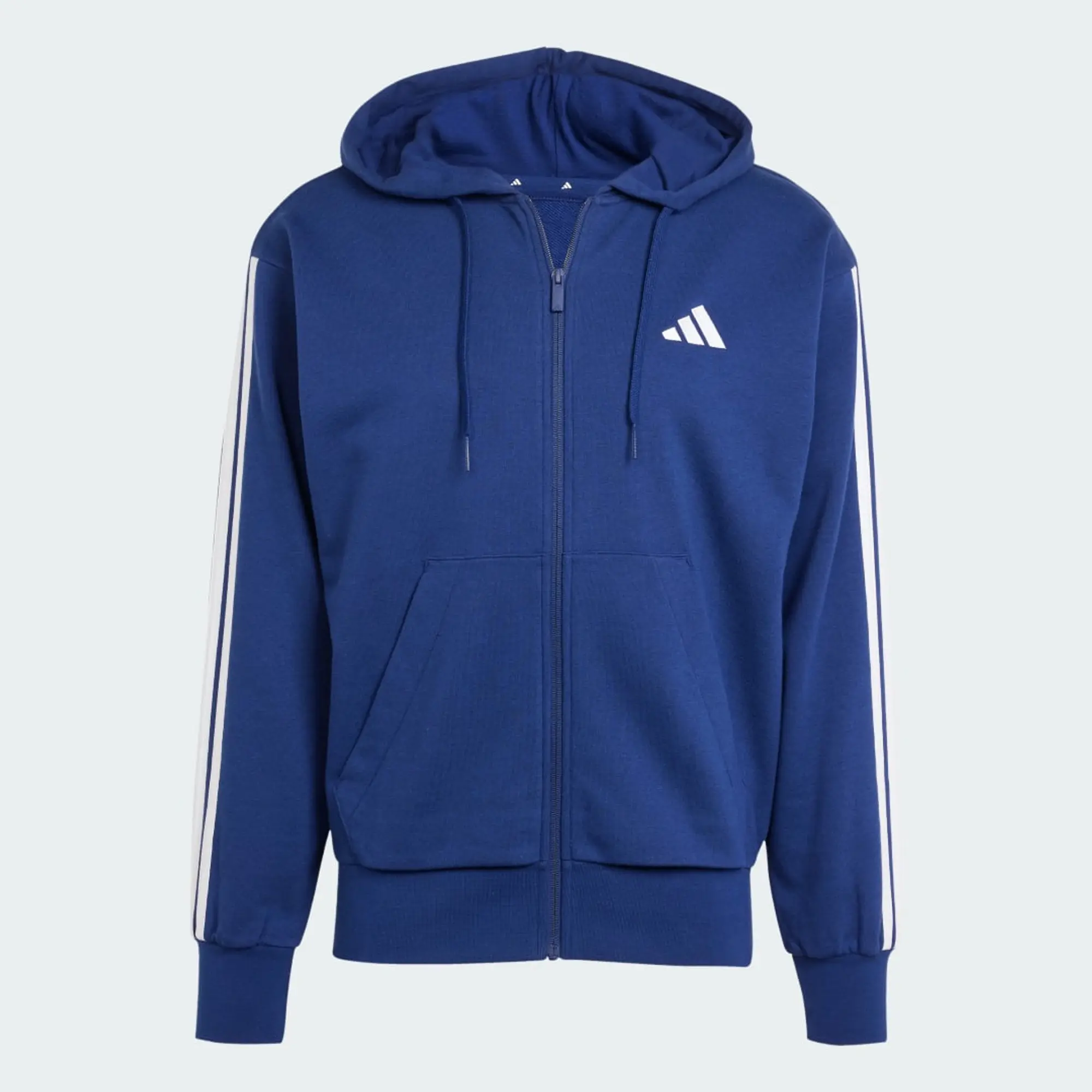 Adidas Essentials 3 Stripes French Terry Full Zip Sweatshirt