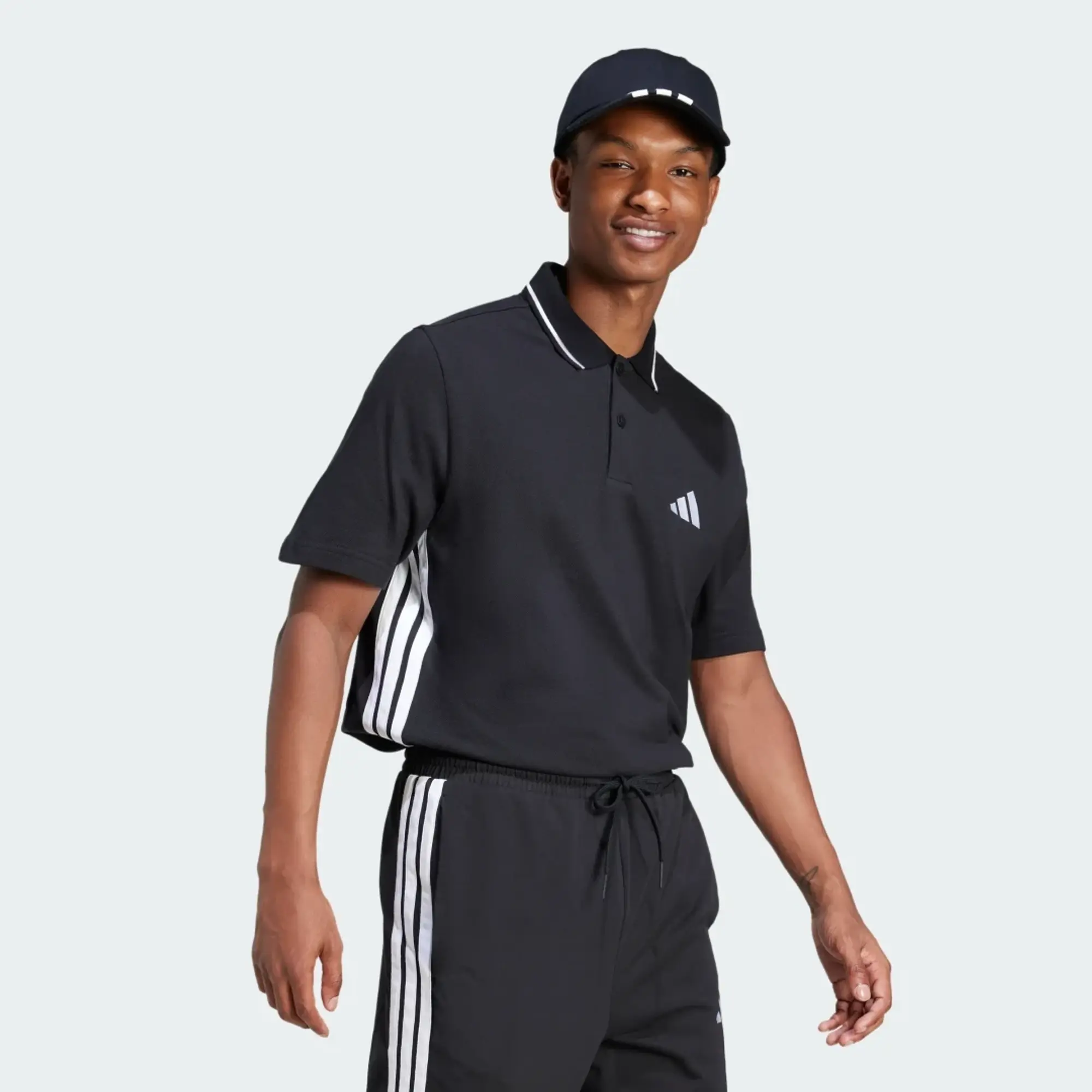 Adidas Essentials 3 Stripes Piqué Short Sleeve Polo