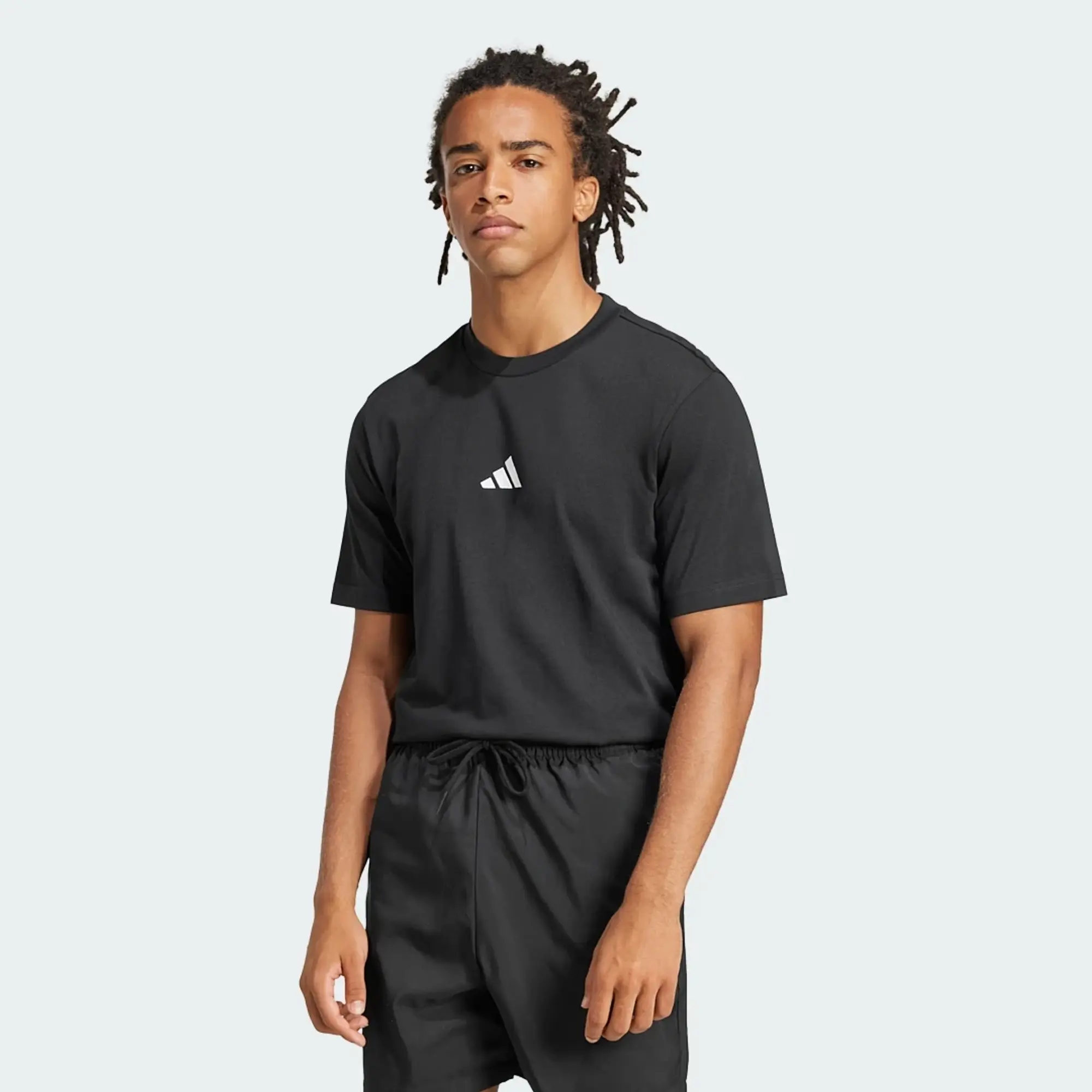adidas Men's Cotton Fitness T-Shirt - Black