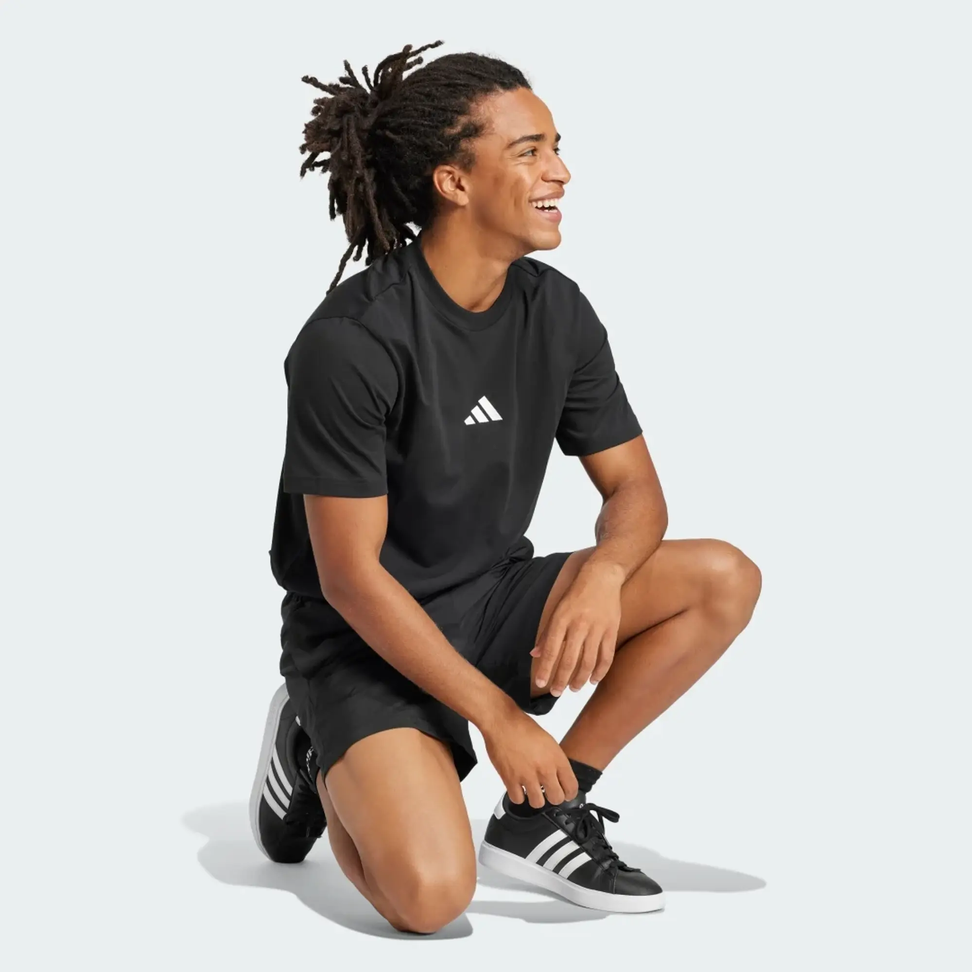adidas Men's Cotton Fitness T-Shirt - Black