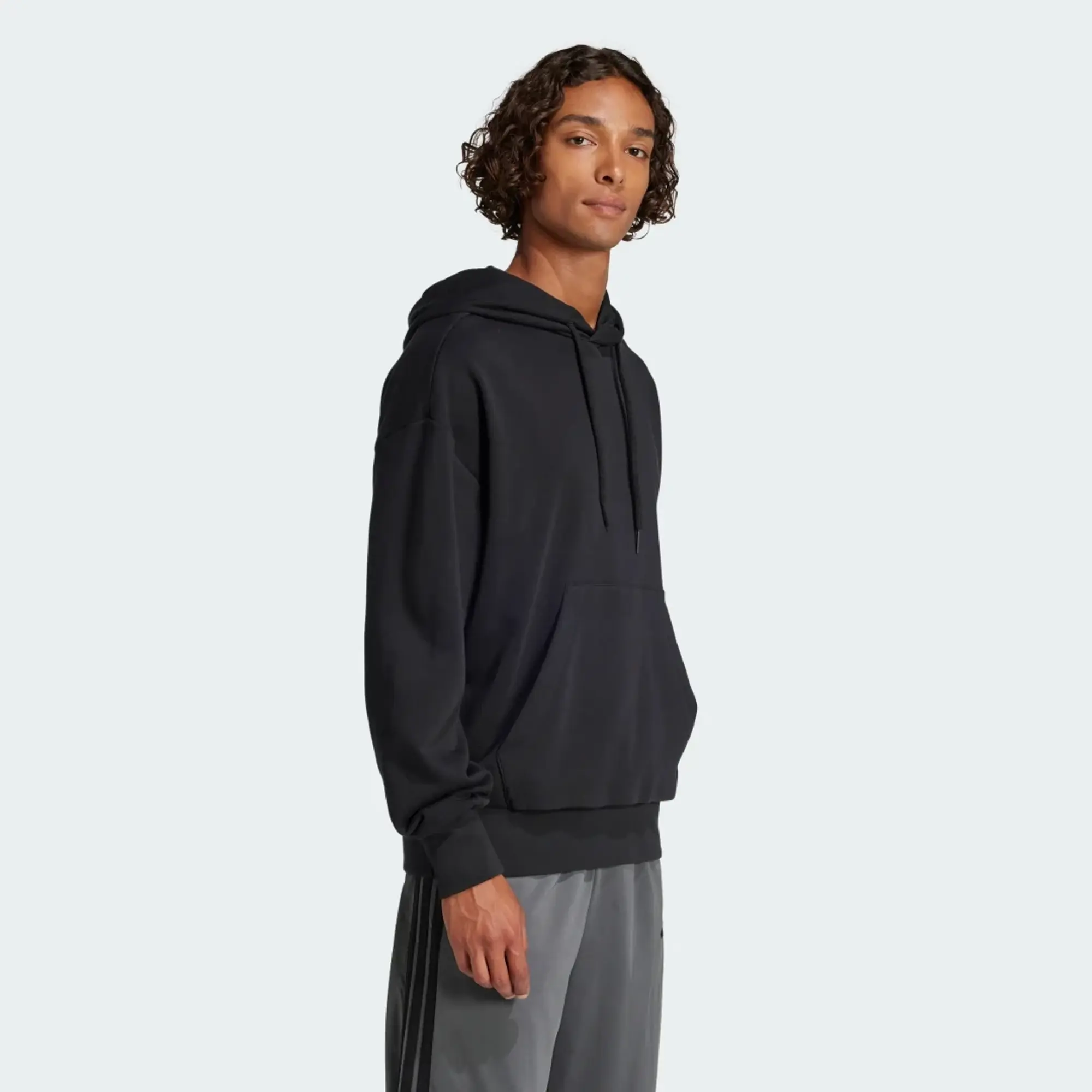 Adidas Essentials Loose Fit 3 Bar Logo French Terry Hoodie