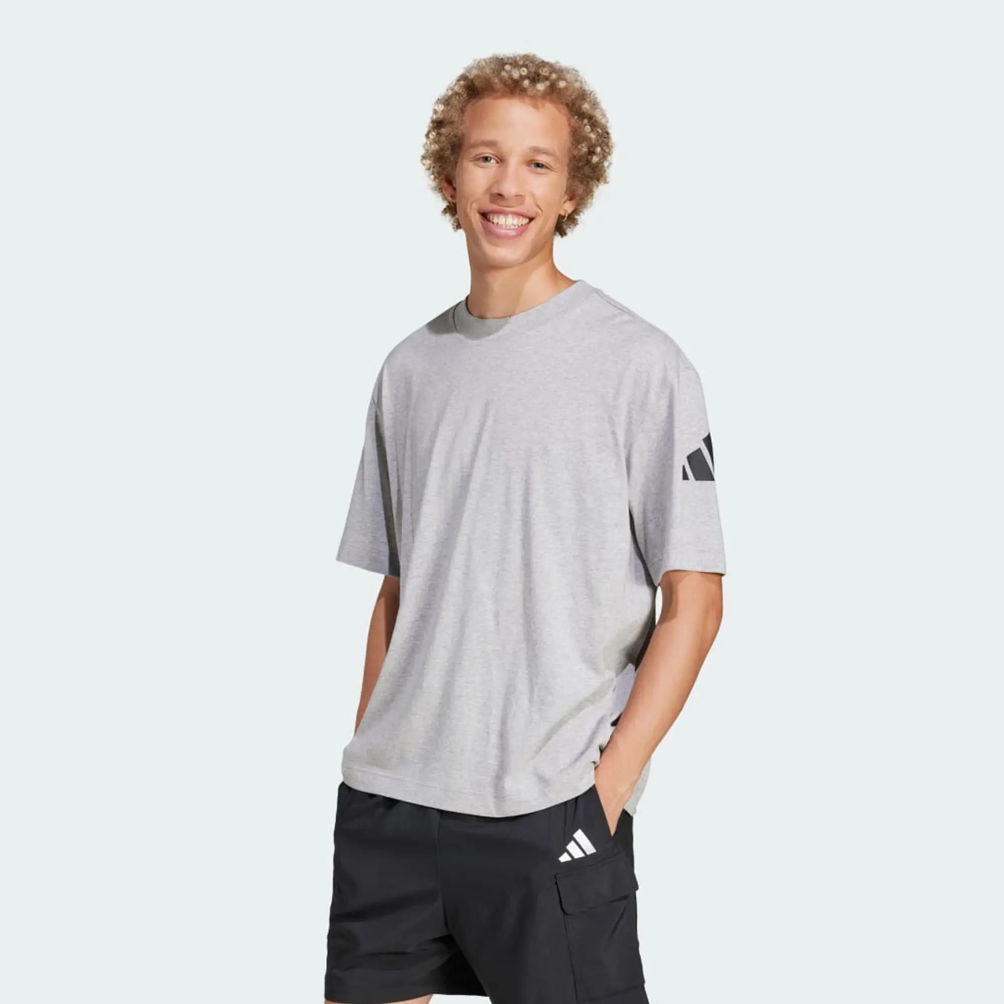 adidas Essentials Loose Fit 3 Bar Logo T-Shirt