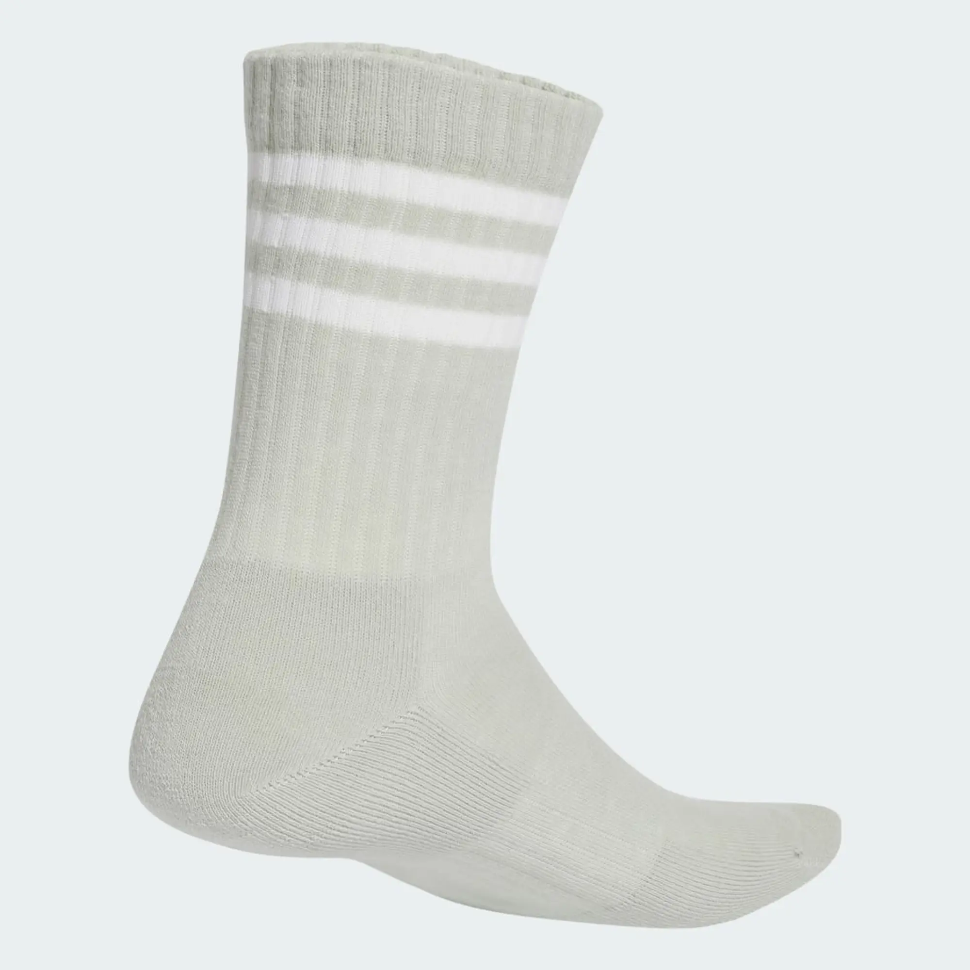 Adidas Training Essential 3 Stripe Socks In White And Grey 3 Pack-Multi