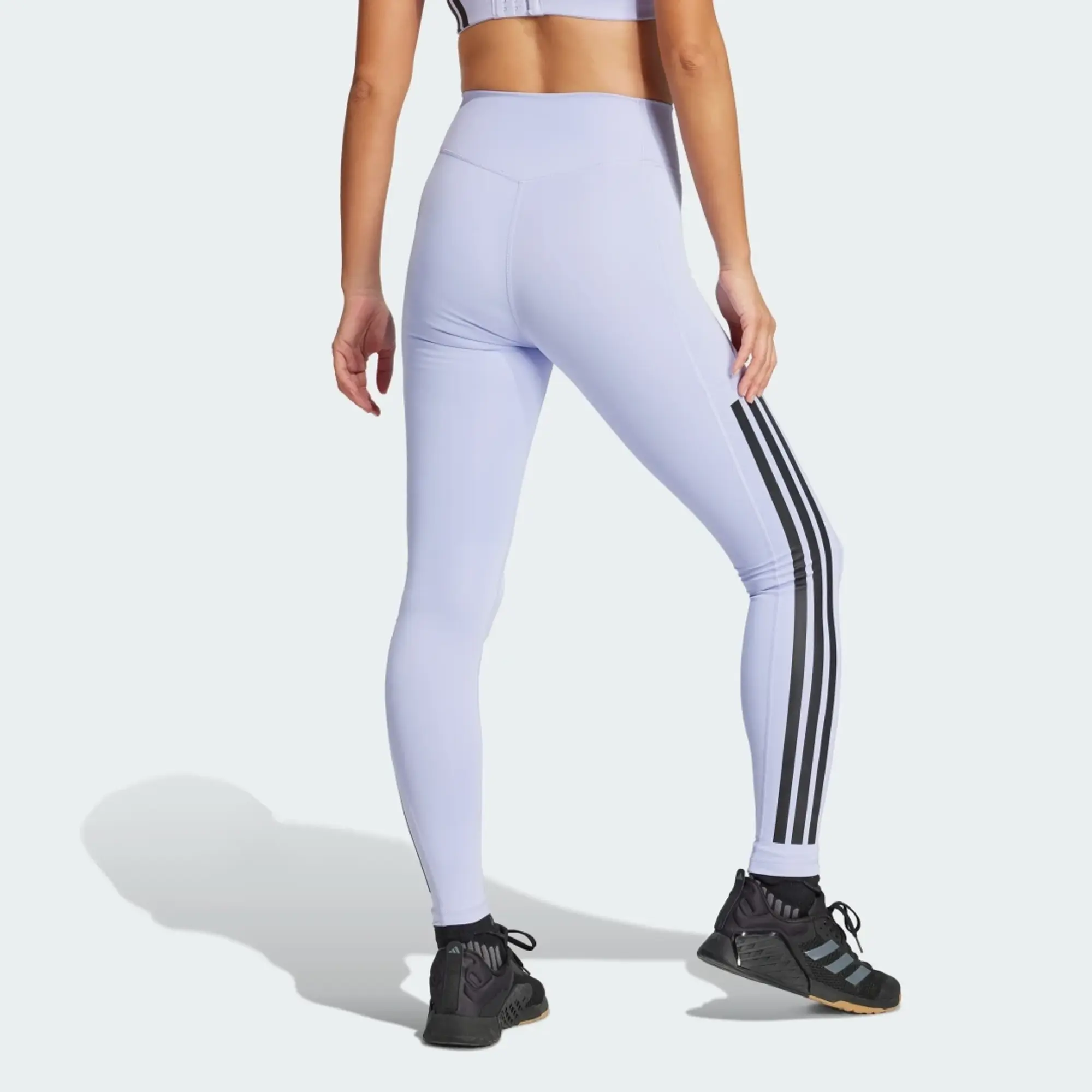 adidas Women Optime 3 Stripes Full Length Leggings