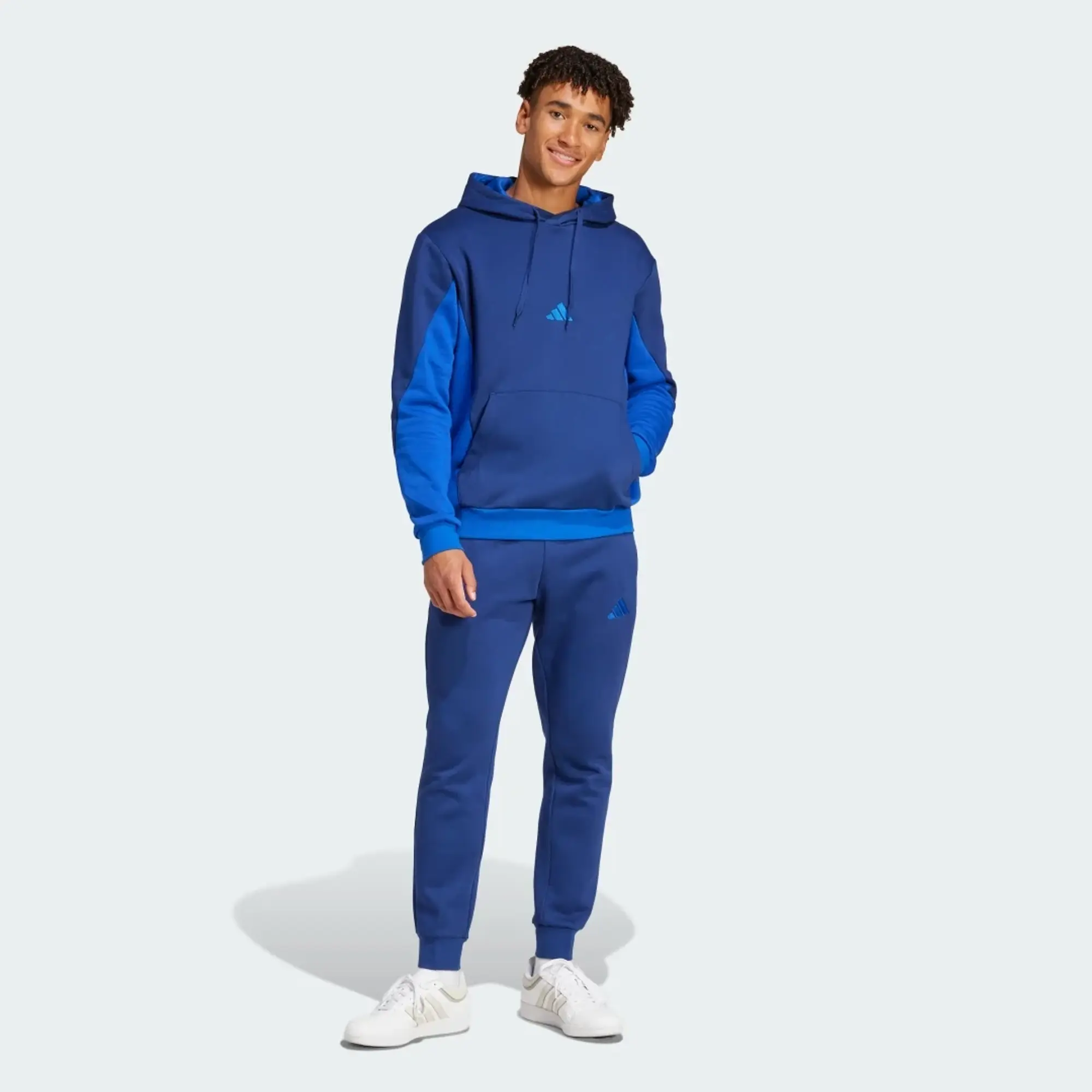 adidas Men Sportswear Fleece Colorblock Hooded Tracksuit