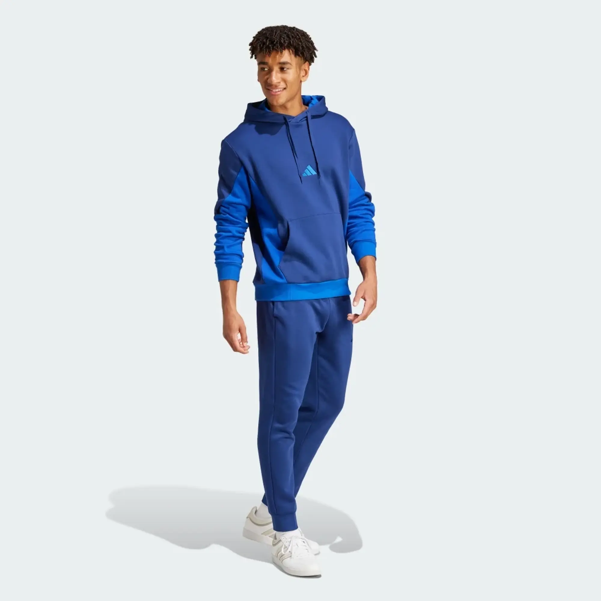 adidas Men Sportswear Fleece Colorblock Hooded Tracksuit