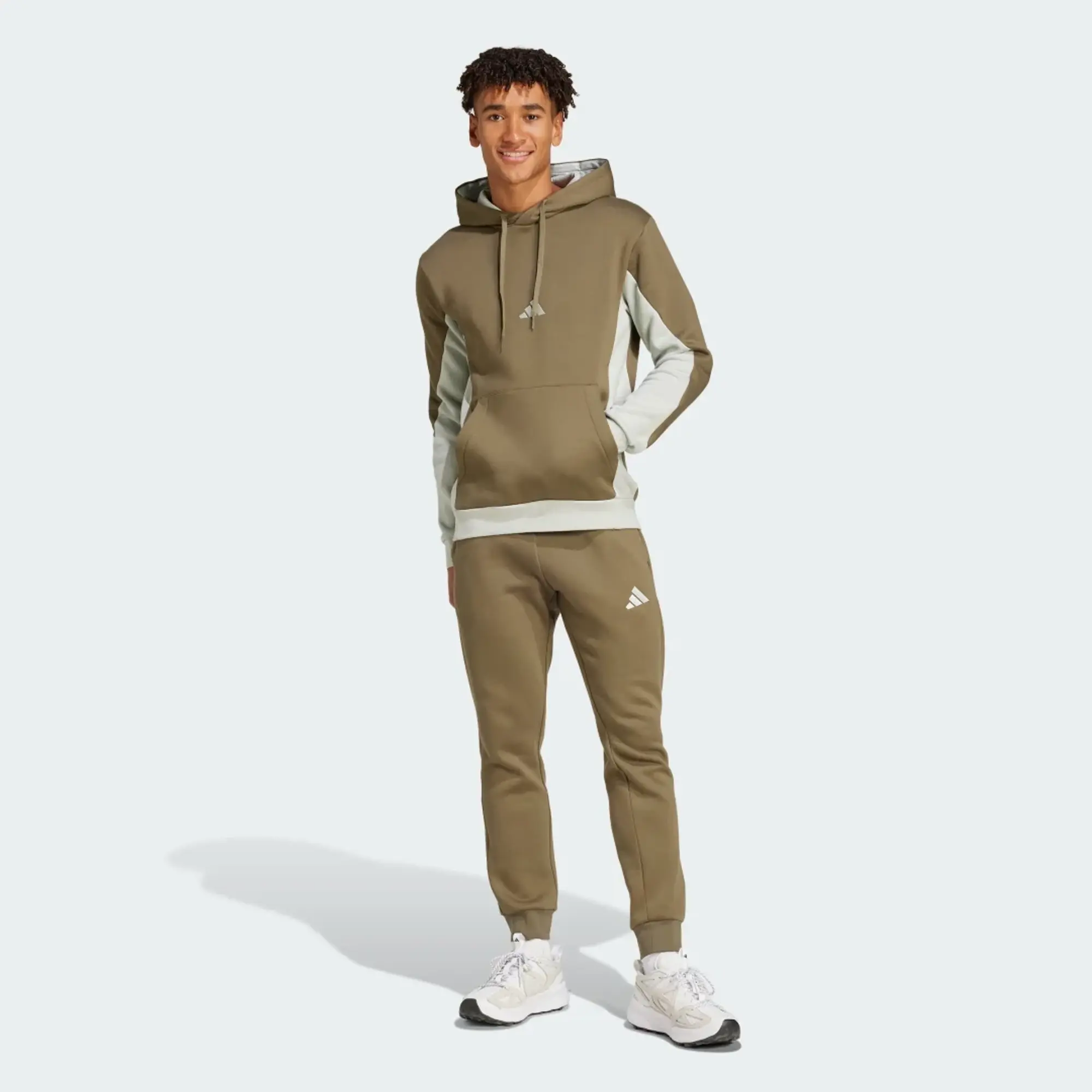 adidas Men Sportswear Fleece Colorblock Hooded Tracksuit