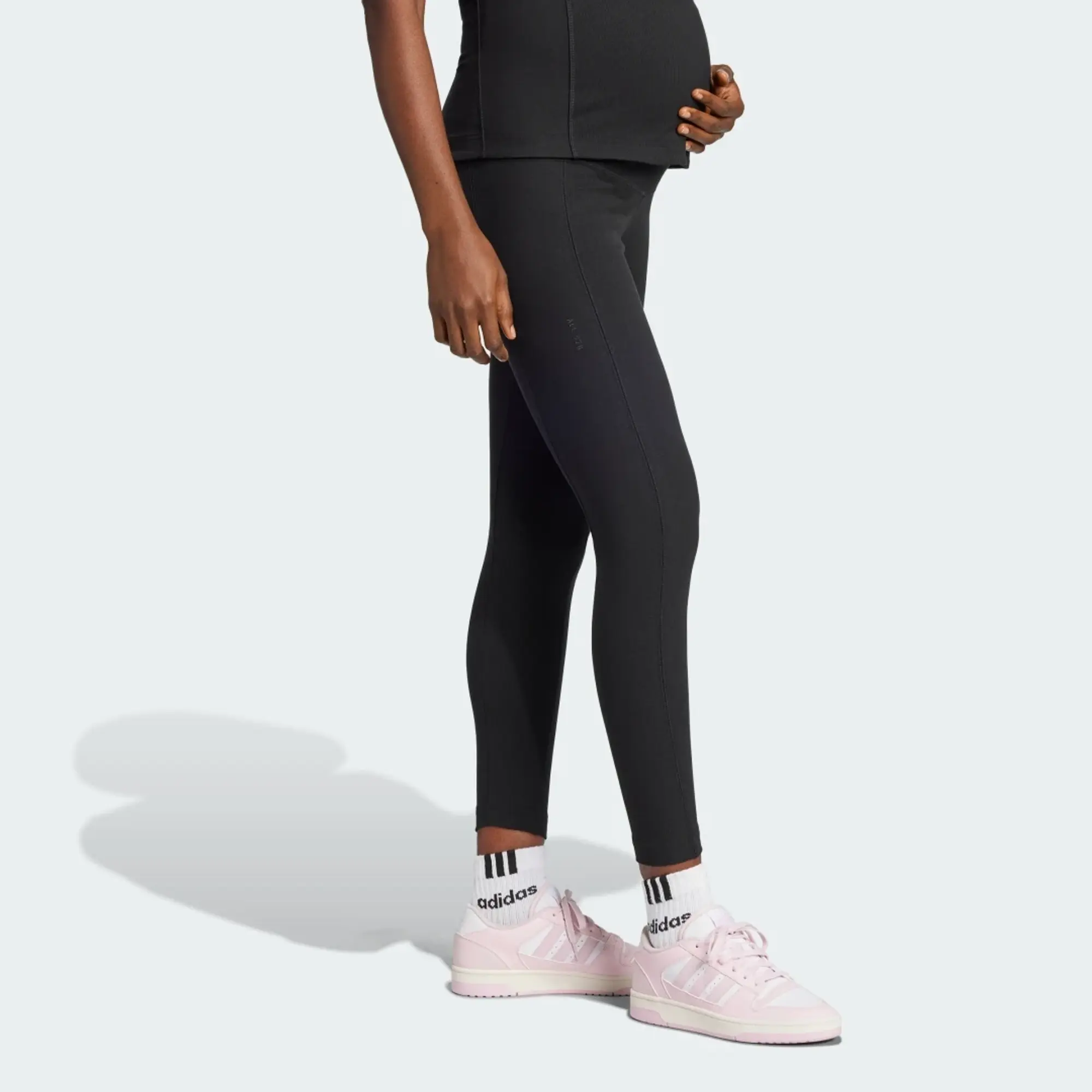 adidas Women Rib High Waist 7 8 Leggings Maternity