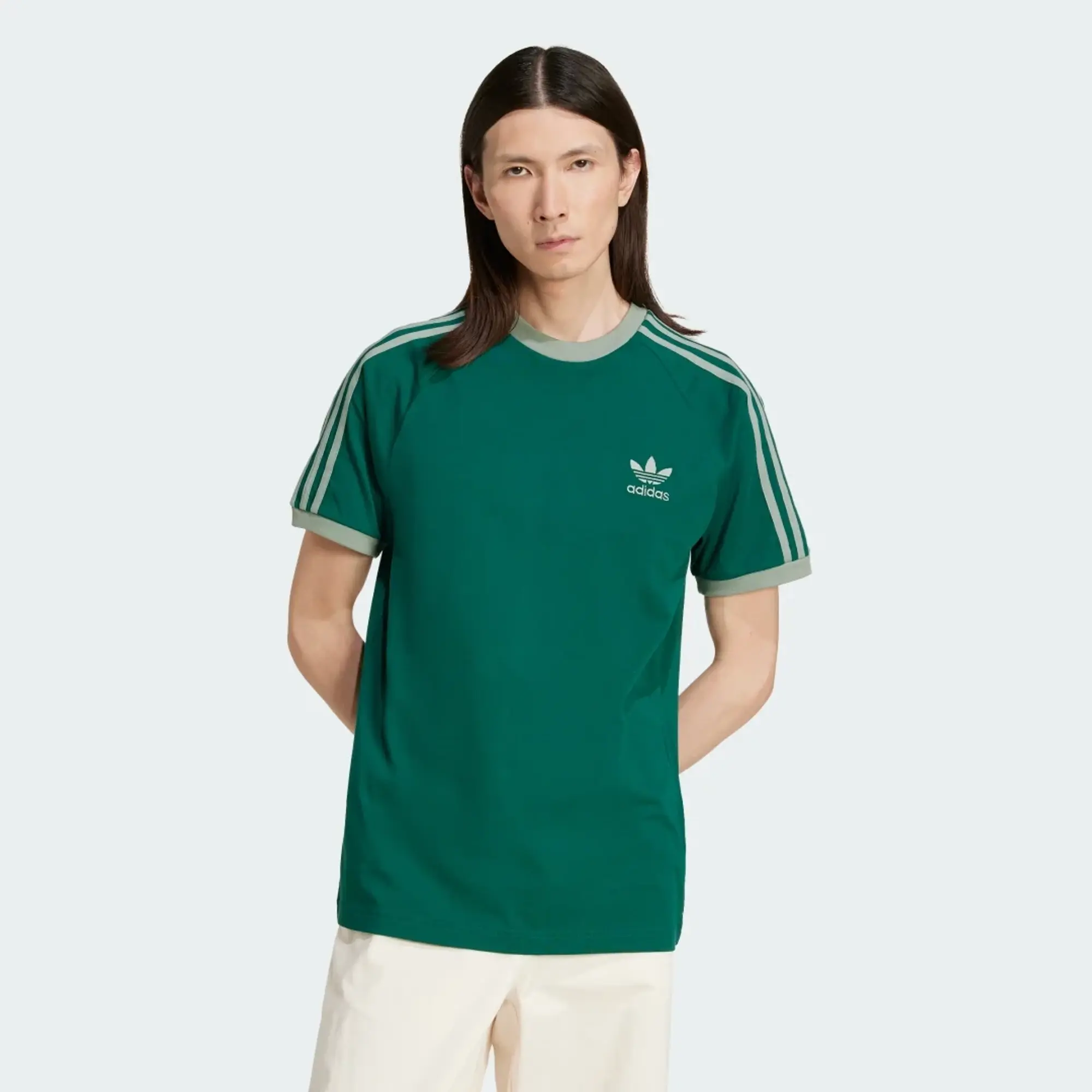 adidas Originals Adicolor Classics 3-Stripes T-Shirt, Green