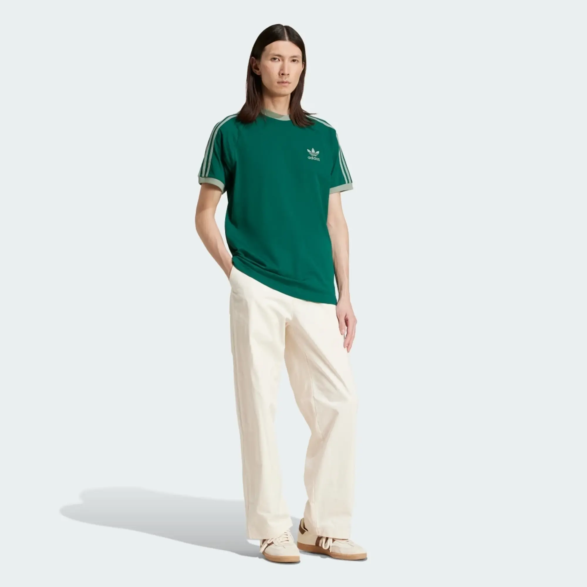 adidas Originals Adicolor Classics 3-Stripes T-Shirt, Green