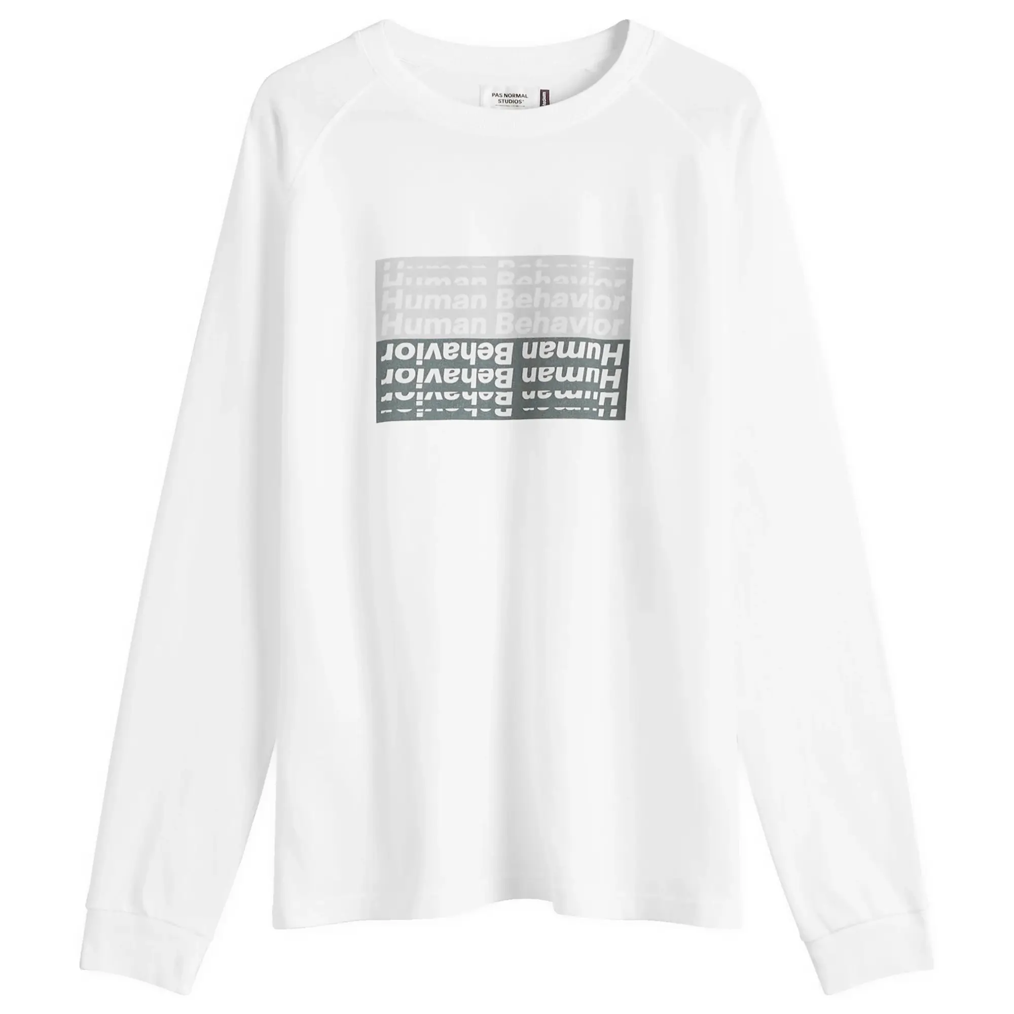 Pas Normal Studios Men's T.K.O. Off-Race Long Sleeve T-Shirt White