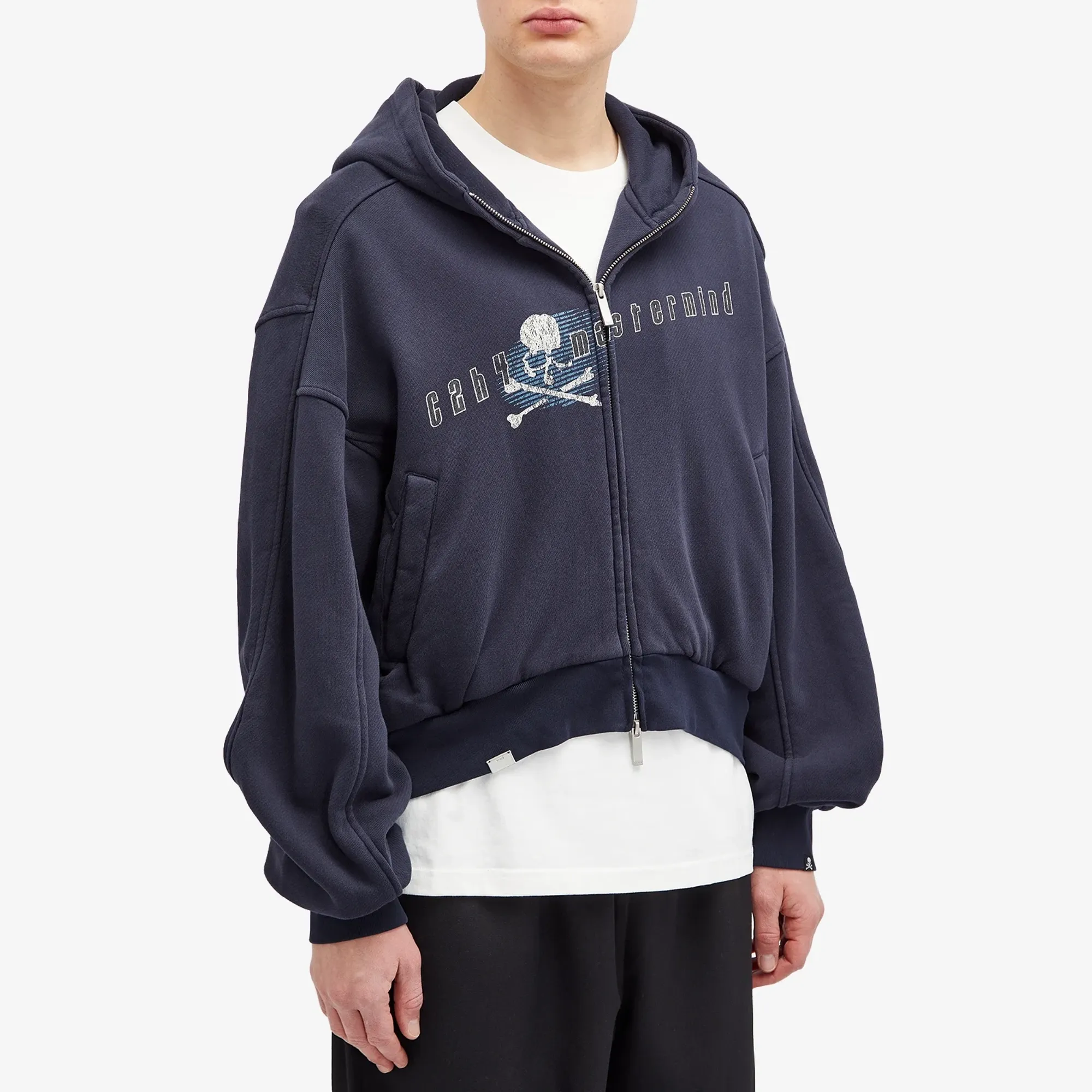 C2H4 Men's x mastermind JAPAN Profile Zip Hoodie Mist Navy