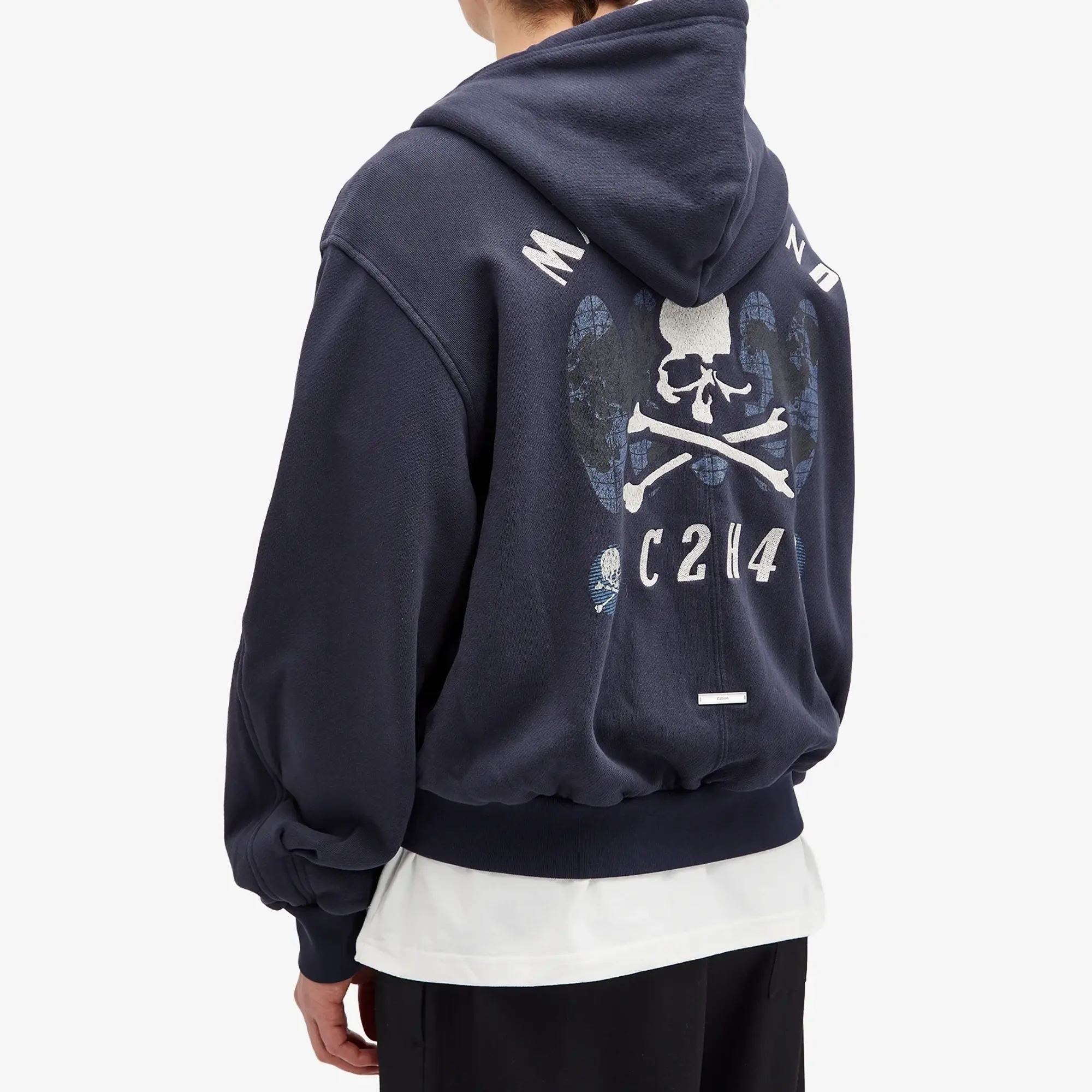 C2H4 Men's x mastermind JAPAN Profile Zip Hoodie Mist Navy