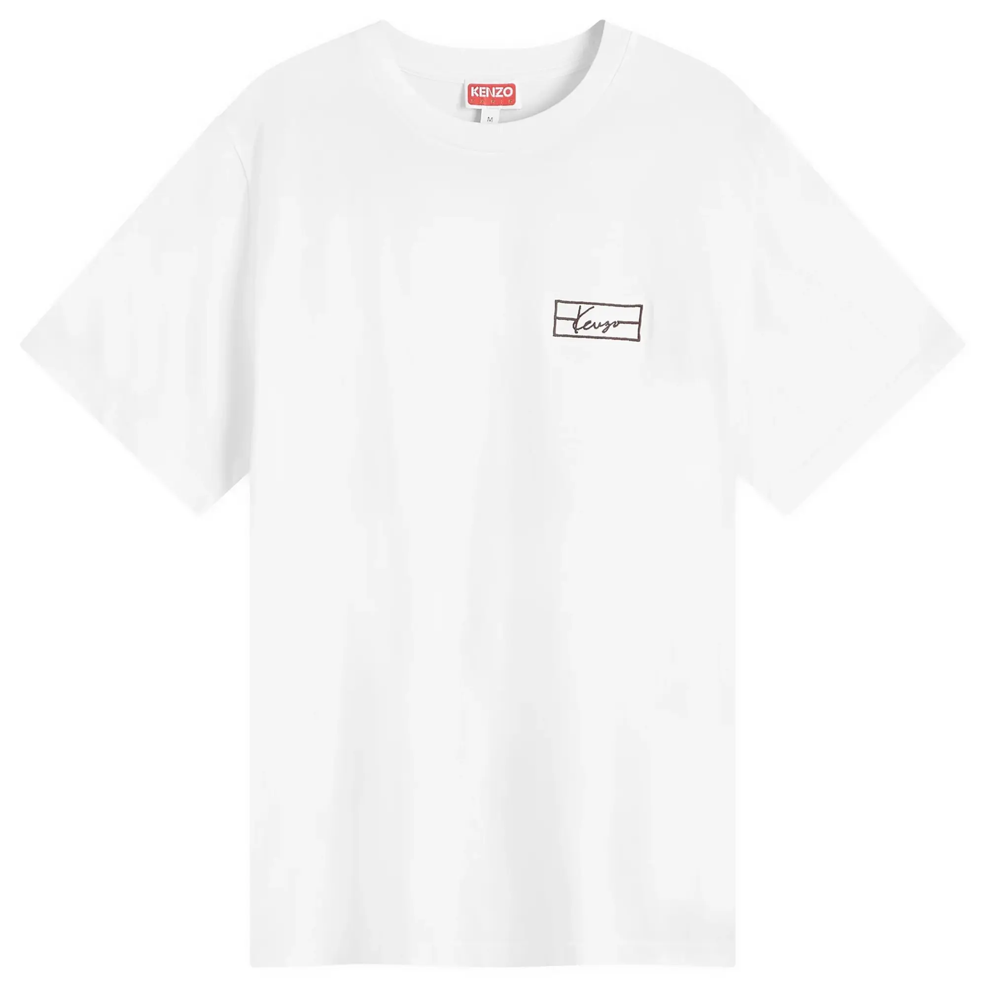 Kenzo Men's Weave Embroidered Slim T-Shirt Off White