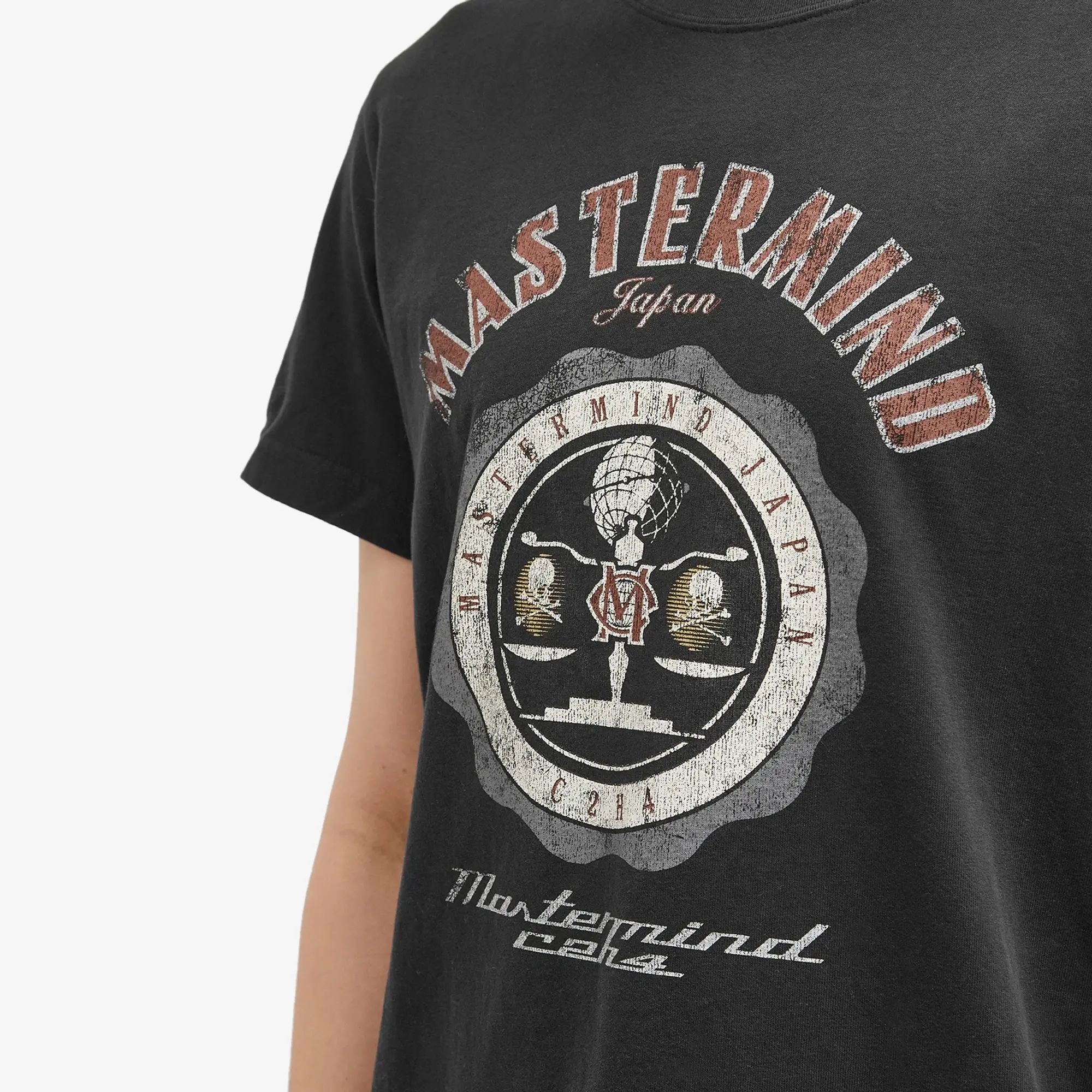 C2H4 Men's x mastermind JAPAN Balancing T-Shirt Graphite Black