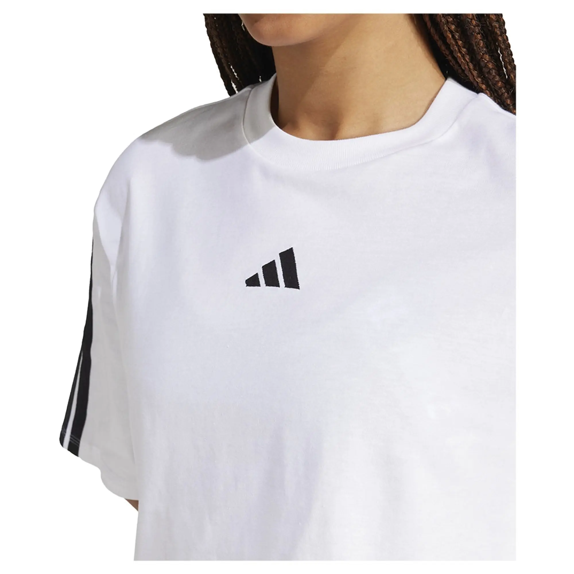 Adidas Essentials 3 Stripes Cotton Loose Short Sleeve T-shirt