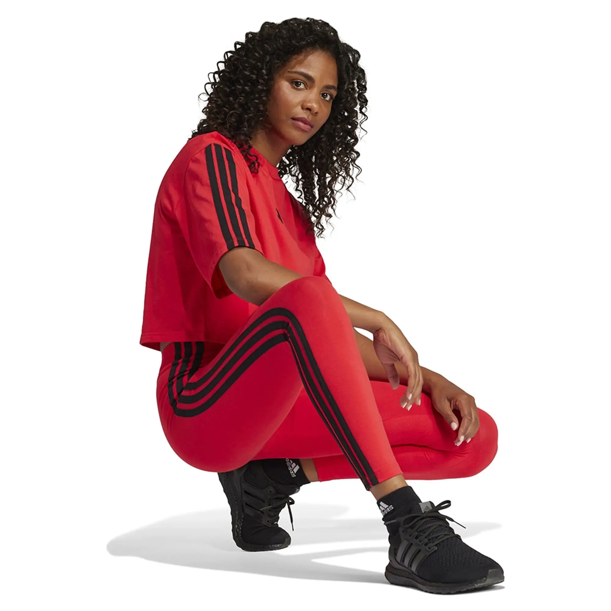 Adidas Essentials 3 Stripes Cotton Short Sleeve T-shirt