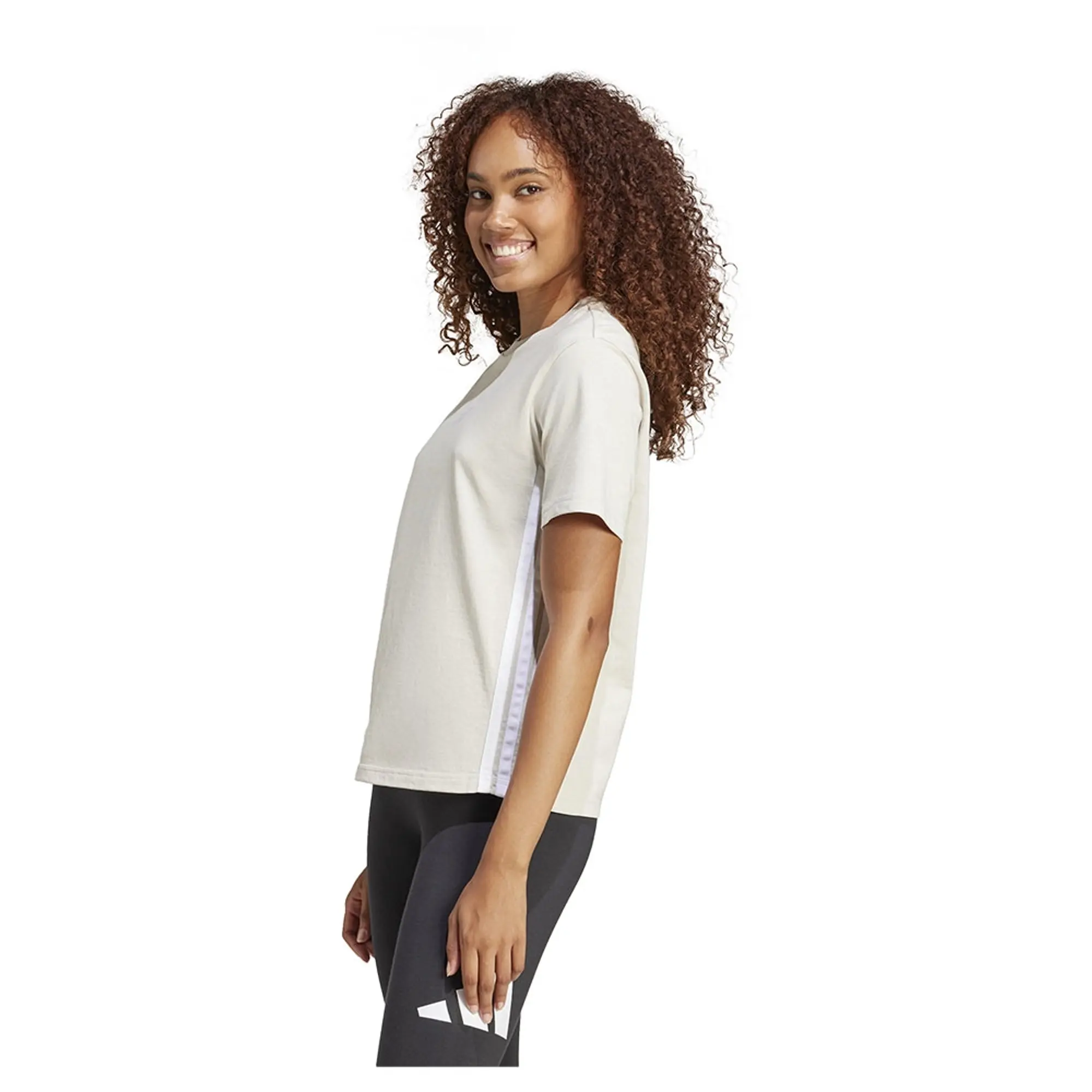 Adidas Essentials 3 Stripes Cotton Short Sleeve T-shirt