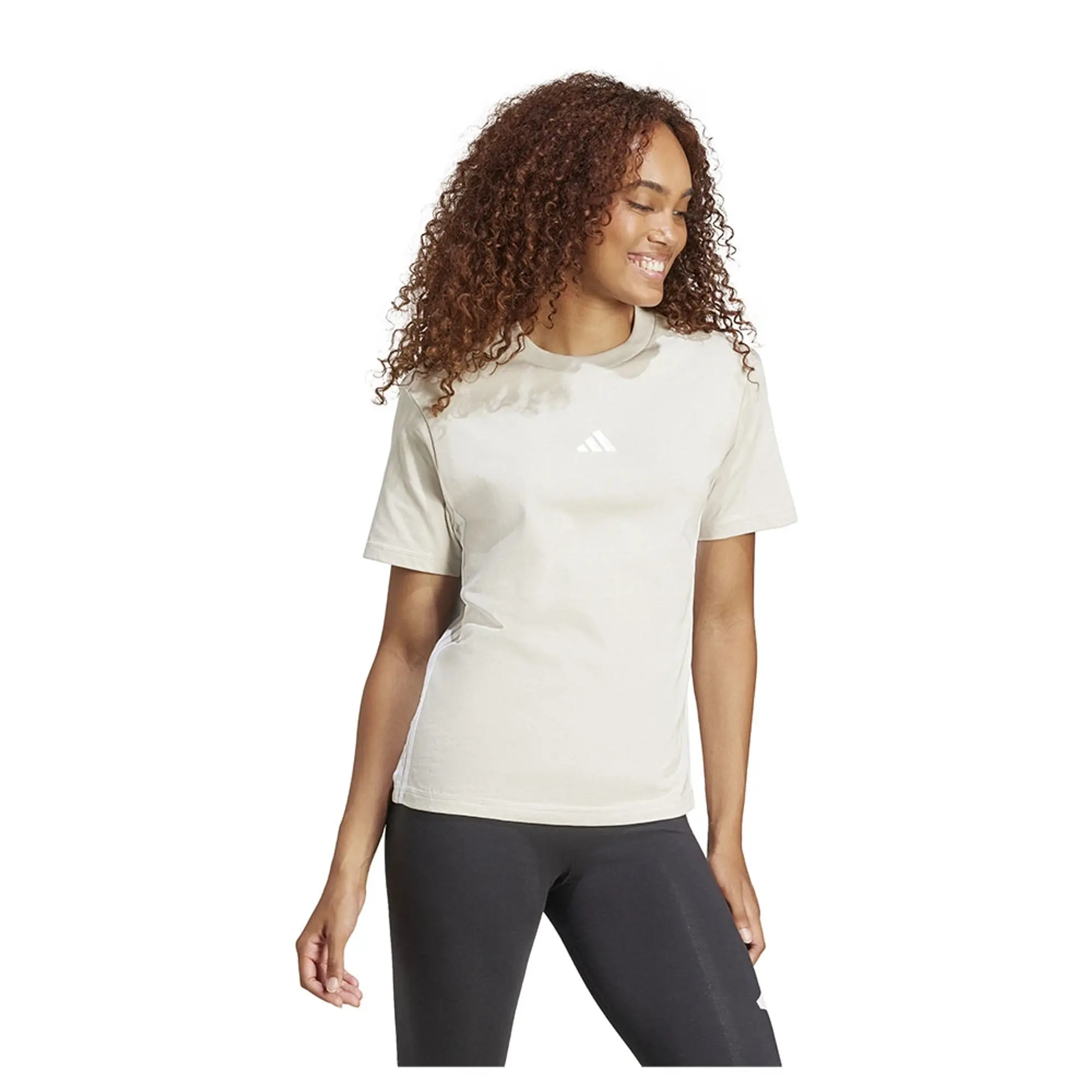 Adidas Essentials 3 Stripes Cotton Short Sleeve T-shirt
