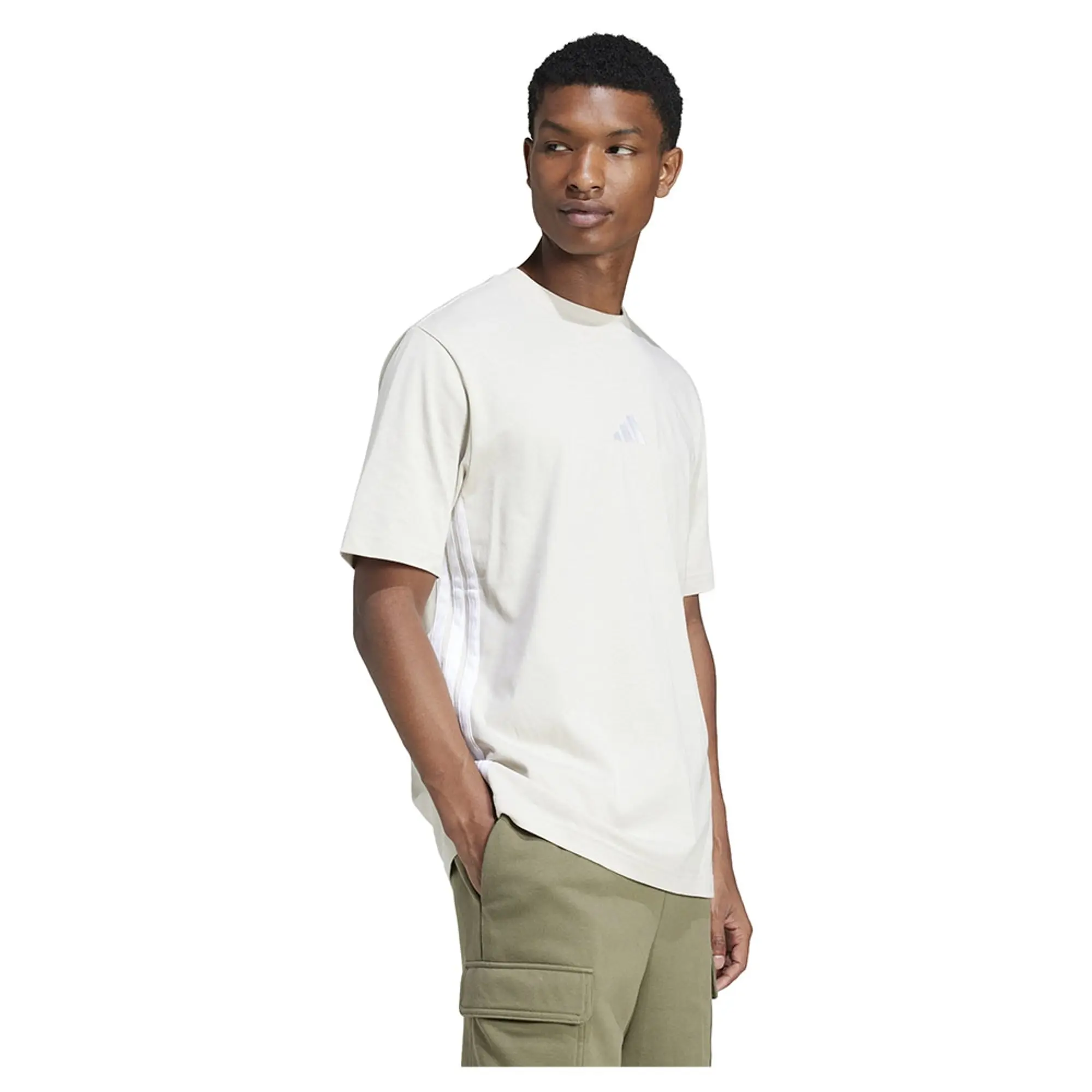 adidas Men's Cotton T-Shirt - Beige