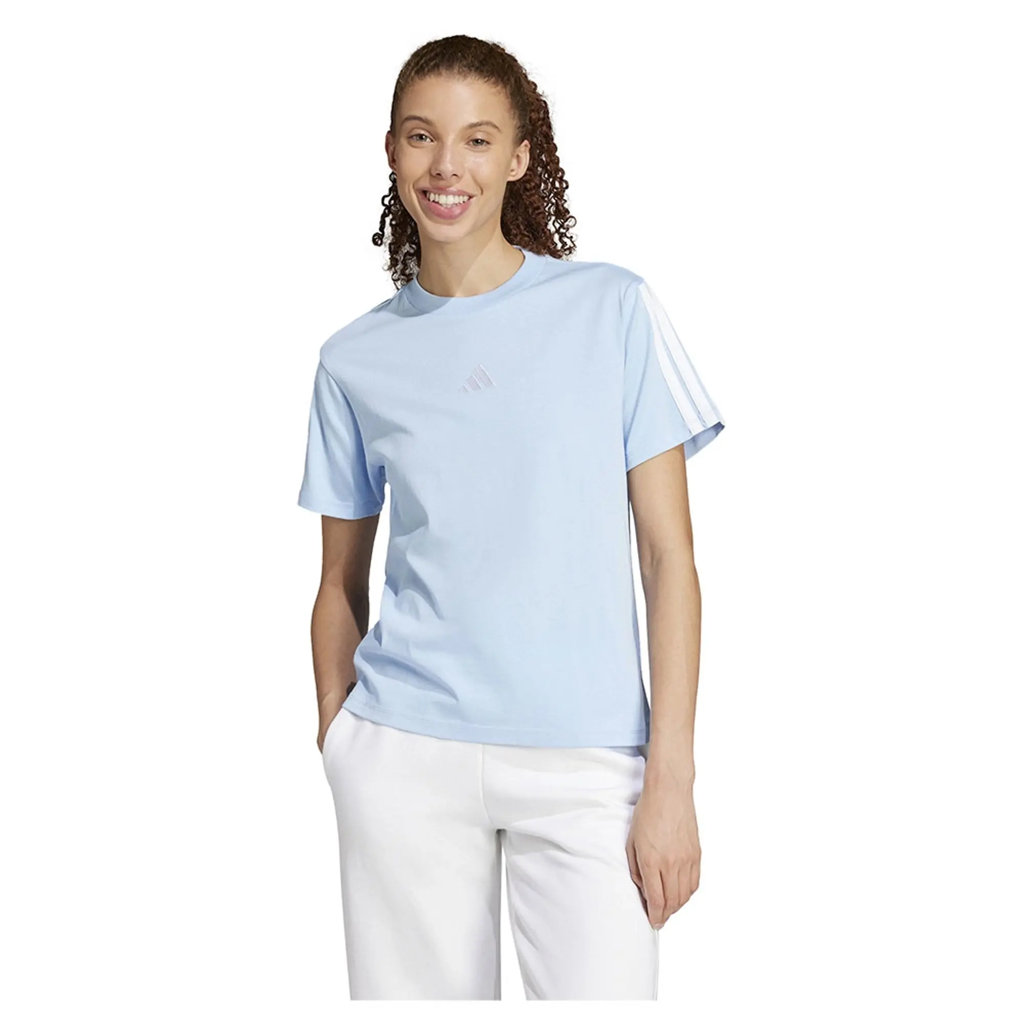 Adidas Essentials 3 Stripes Cotton Short Sleeve T-shirt