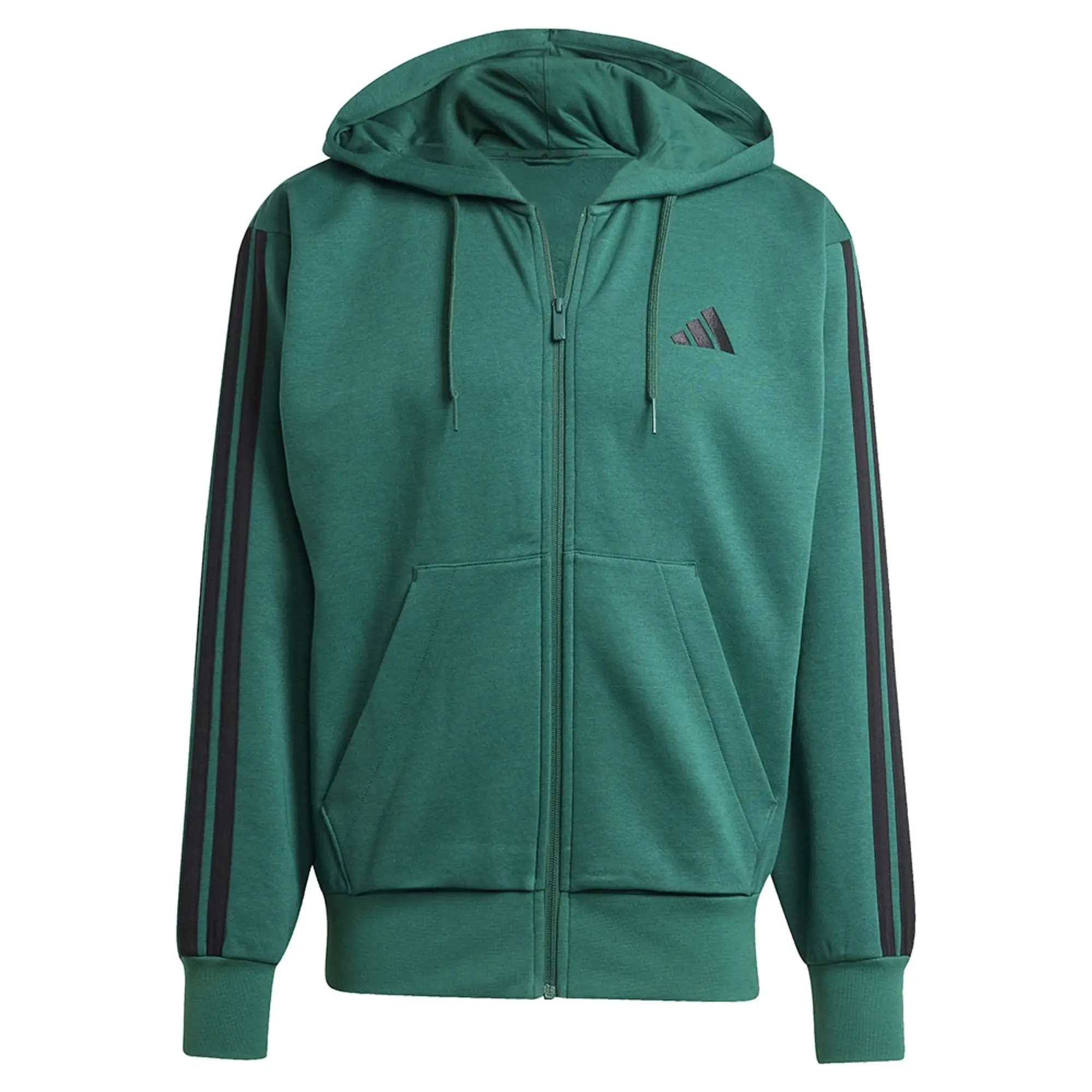 Manchester United x adidas Essentials 3-Stripes Fleece Hoodie Green