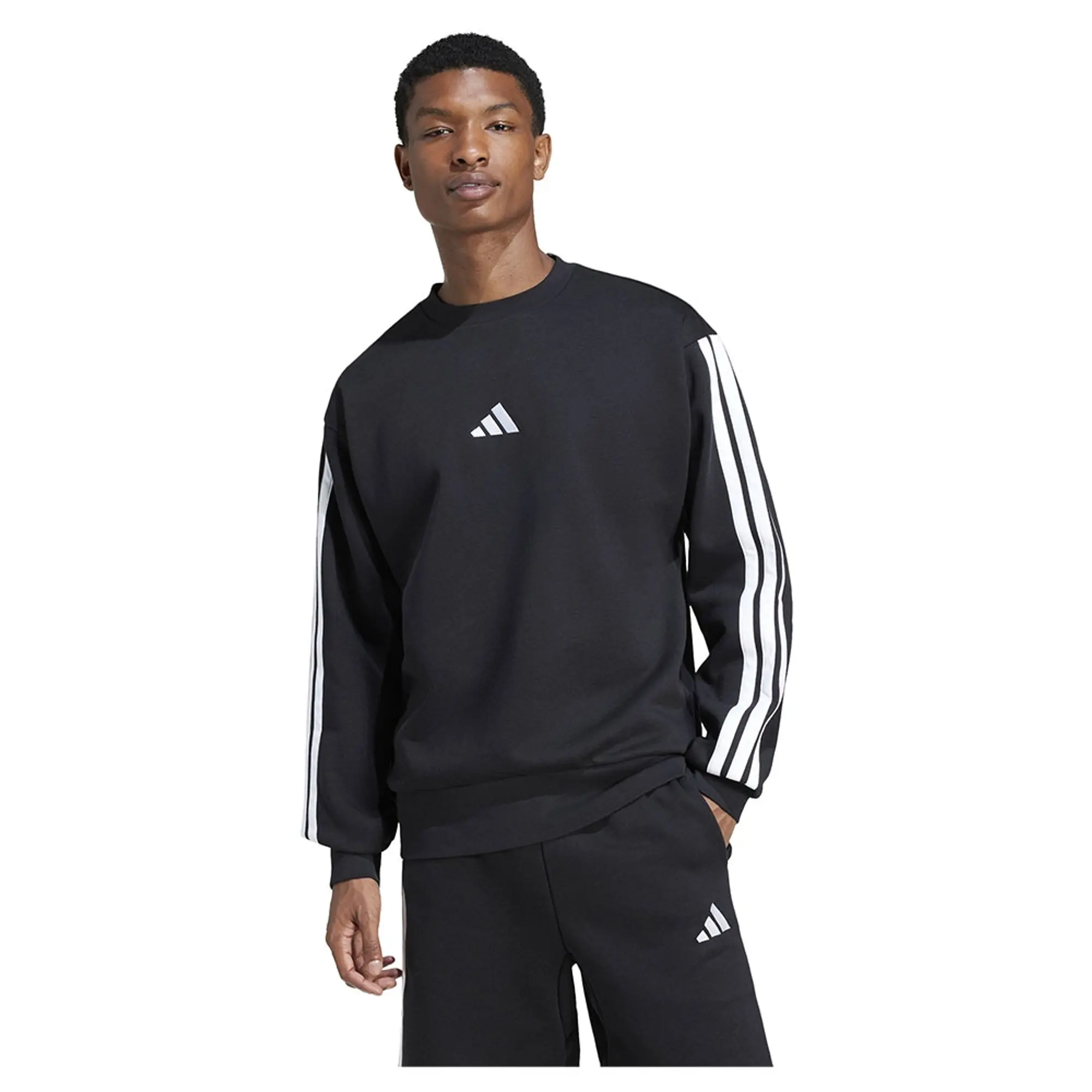 Adidas Essentials 3 Stripes Fleece Sweatshirt