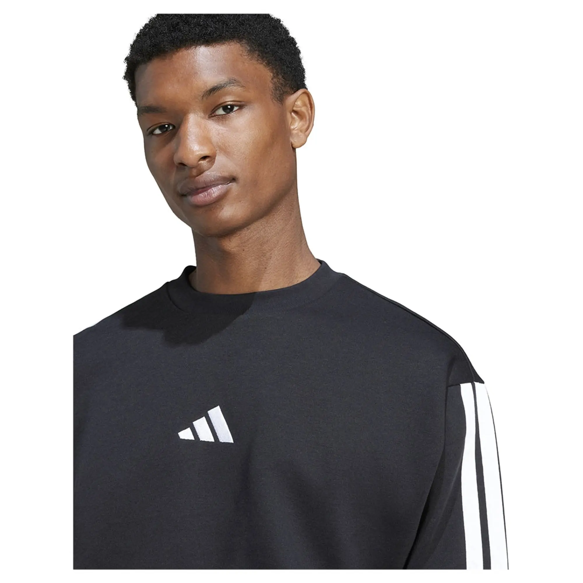 Adidas Essentials 3 Stripes Fleece Sweatshirt