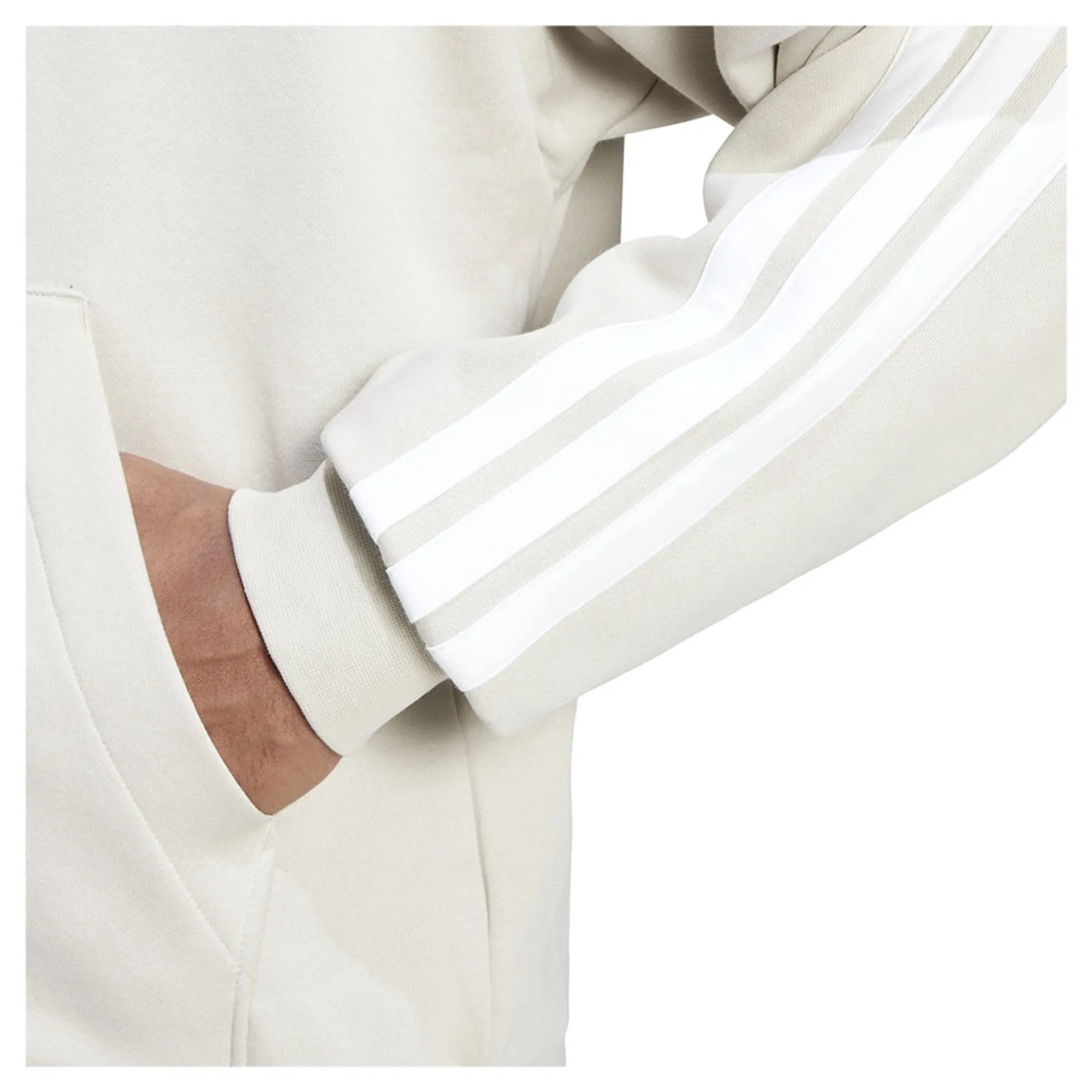 Adidas Essentials 3 Stripes Fleece Full Zip Sweatshirt